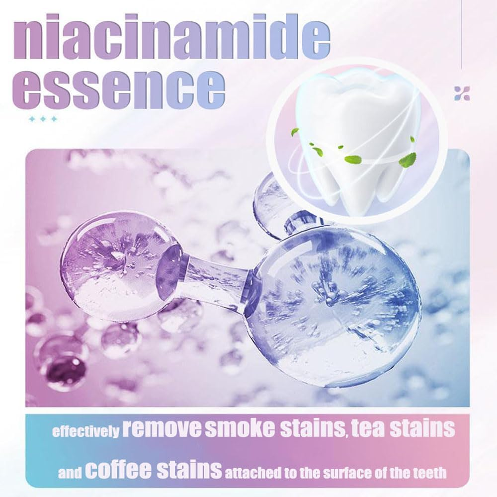 2 PCS Niacinamide Toothpaste, Natural Niacinamide Whitening Toothpaste with Brighter Teeth, Improves Gum Health, Remove Tooth Stains, Fresh Breath, Gentle Formula for Sensitive Teeth image number 2
