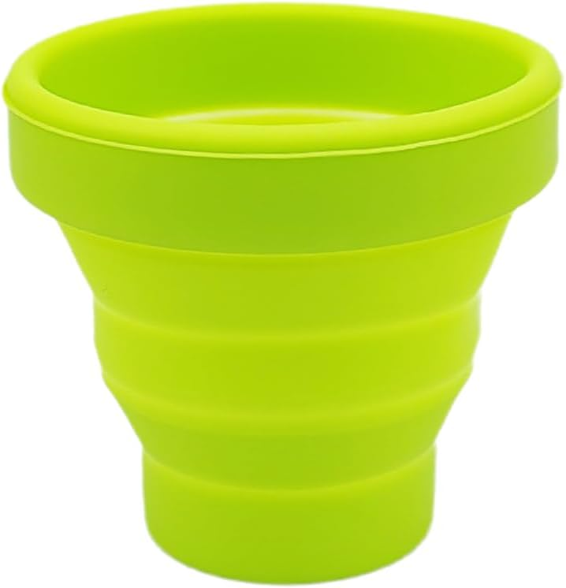 SGERUFZ Folding Cup Silicone with Lid Reusable Foldable Outdoor Camping Folding Cup for Hiking/Picnic/Travel image number 1