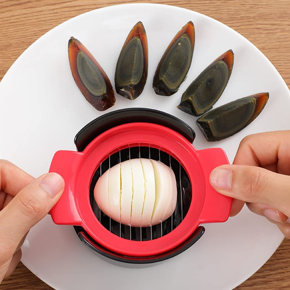 Zakora Egg Cutter，4-In-1 Stainless Steel Wire Material, Suitable for Slicing Various Fruits Such as Boiled Eggs, Strawberries, Kiwifruit, Etc image number 5