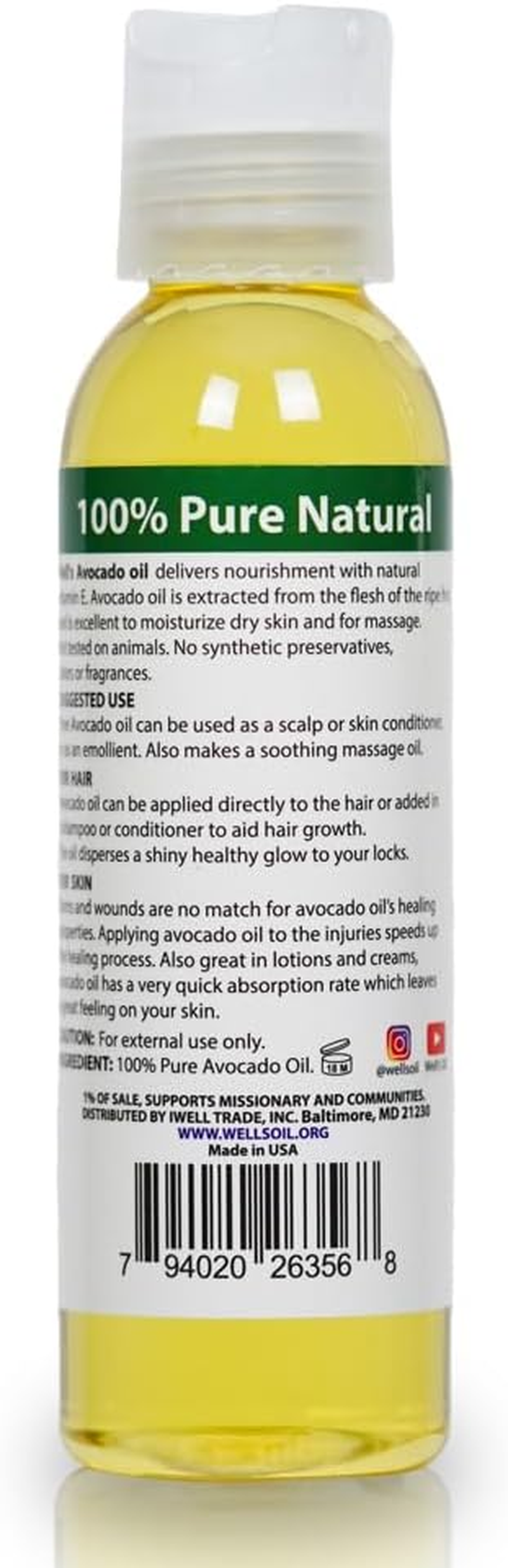 Well'S 100% Pure Avocado Oil 4Oz image number 4