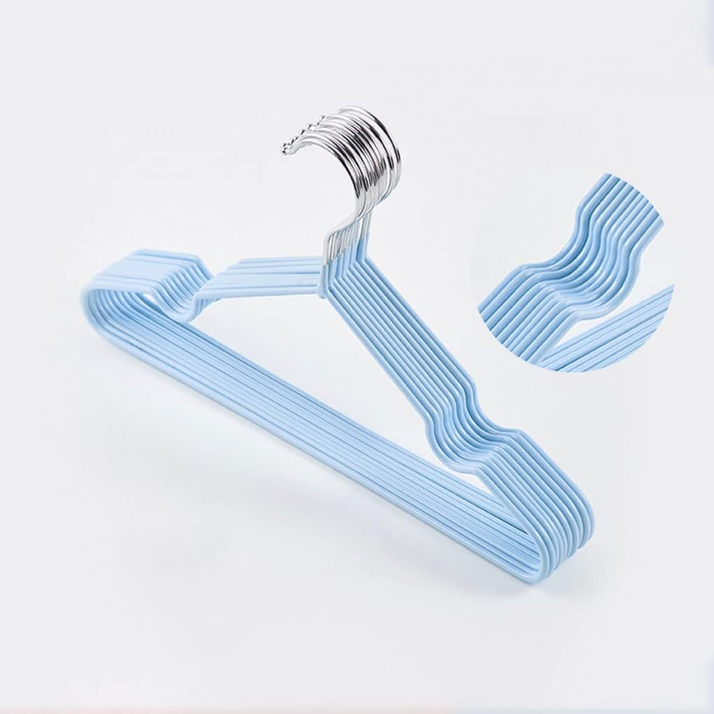 Vivva Non Slip Kids Hangers Not Plastic, [10 Pack] Baby Hangers Stainless Steel Children Cloth Durable for Closet,Perfect Infant Toddler Hanger(Green)