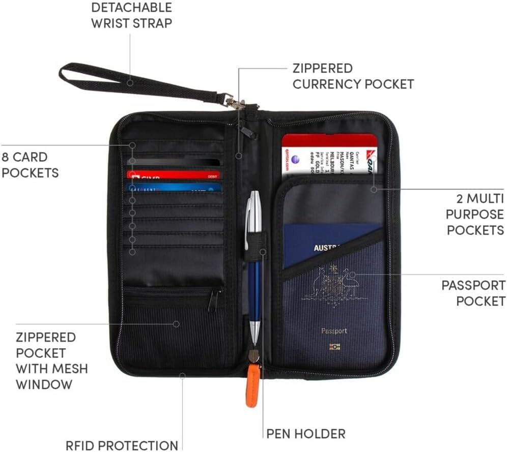 Globite since 1911 RFID Travel Wallet, Black image number 1