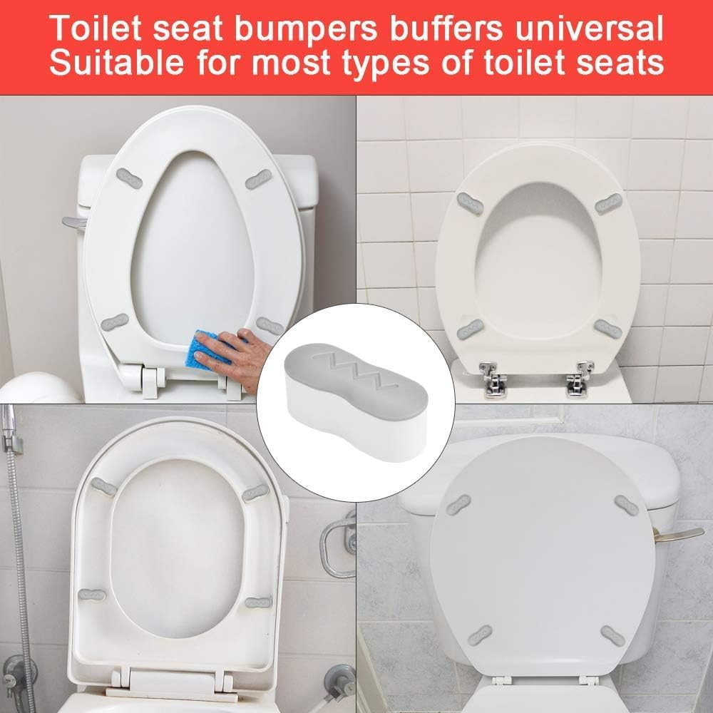Self Adhesive Toilet Seat Height-Increasing Bumpers Pads, 8Pcs Bidet Bumper Height-Increasing Pads, Toilet Seat Spacers Bidet Height-Increasing Pads for WC Cover image number 6