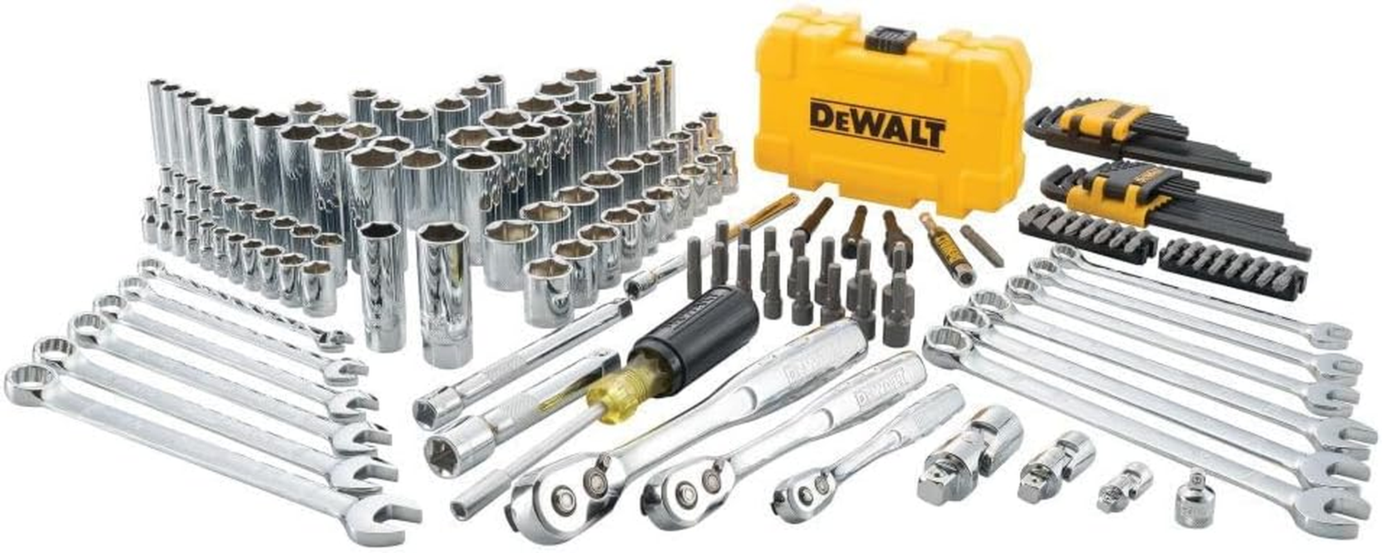 DEWALT Mechanics Tools Kit and Socket Set, 1/4" & 3/8" Drive, SAE, 108-Piece (DWMT73801) image number 3