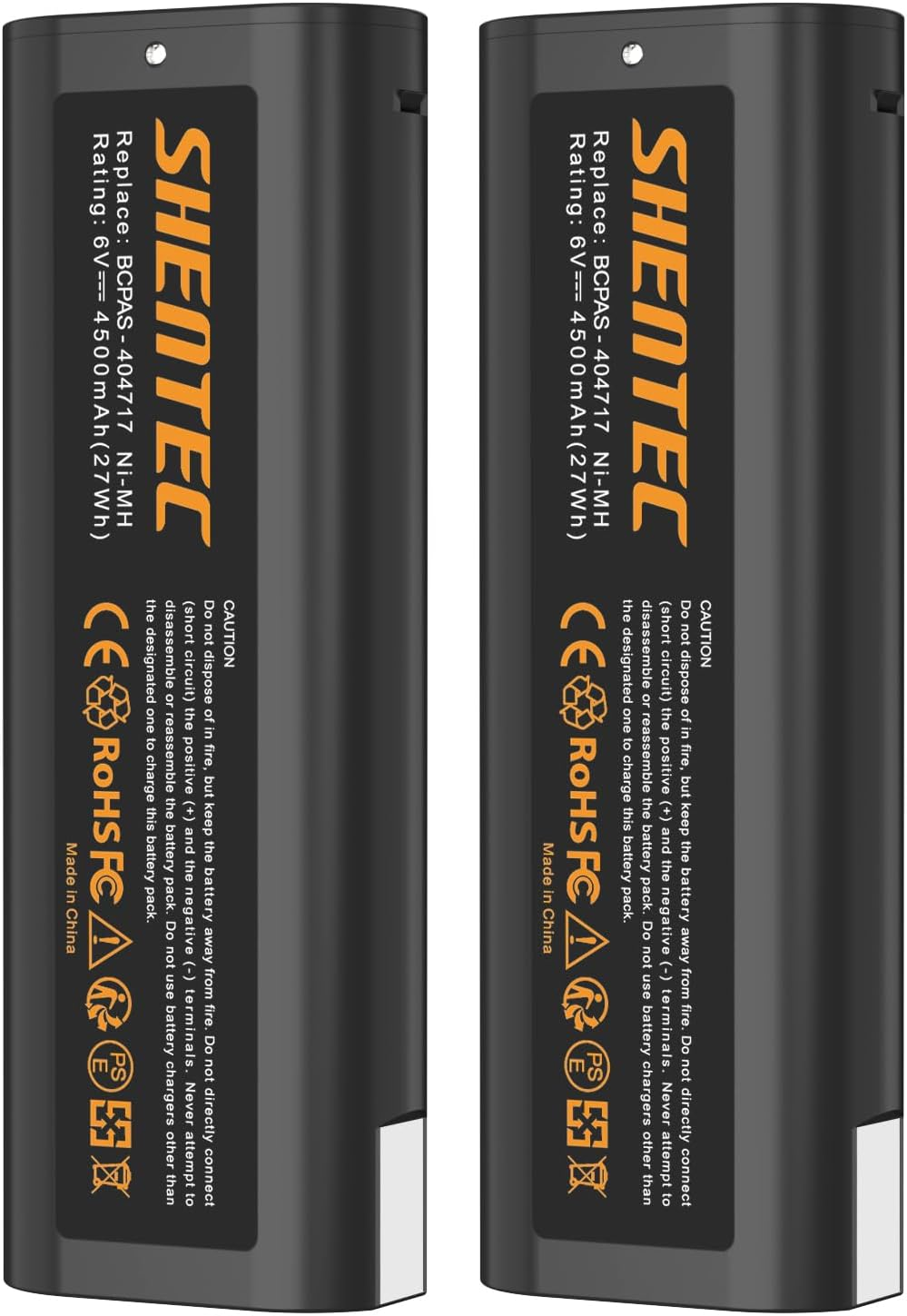 2Pack Shentec 6V 4500Mah Ni-Mh Compatible with Paslode Battery 404717 B20544E BCPAS-404717 404400 900400 900420 900600 901000 902000 B20720 CF-325 IM200 F18 IM250 IM250A IM350A IM350CT PS604N image number 3