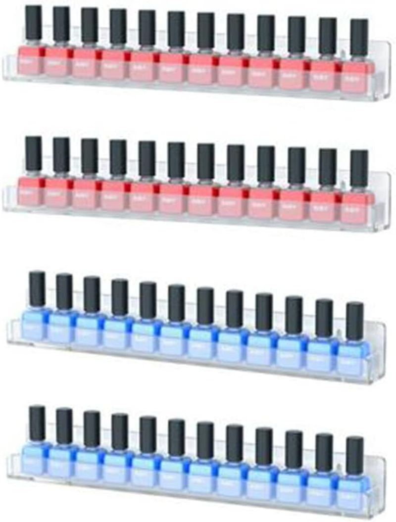 Acrylic Nail Polish Organizer Wall Mounted Nail Polish Display Racks 4 Pack Essential Oil Stand Holder Home Organizer image number 6