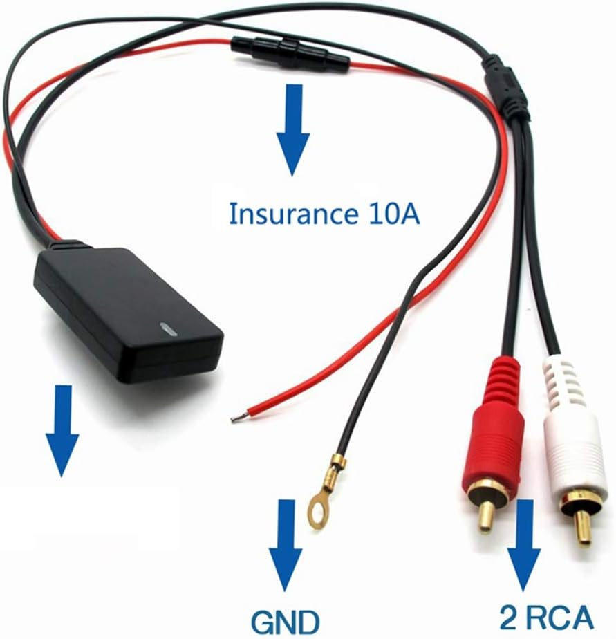 Bluetooth Aux Receiver Module, 12V Universal Adapter Module Music Receiver Car Kit with 2 Input Aux Audio, Wireless Receiver Module for Car Radio Stereo Speaker image number 5