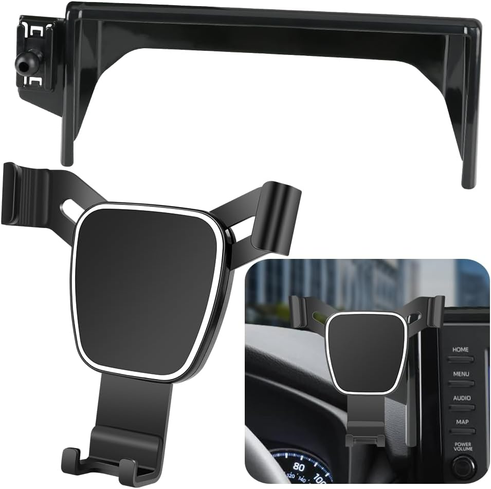 Musttrue Car Phone Holder for Toyota RAV4 2019-2024,Hybrid XSE Limited,Prime XSE 2021-2024 Auto Accessories Navigation Bracket Interior Mobile Cell Phone Mount（Not Fit RAV4 Le,Xle,Prime SE） - For Rav4 2019-2024（Without Air Volume Knob） image number 0