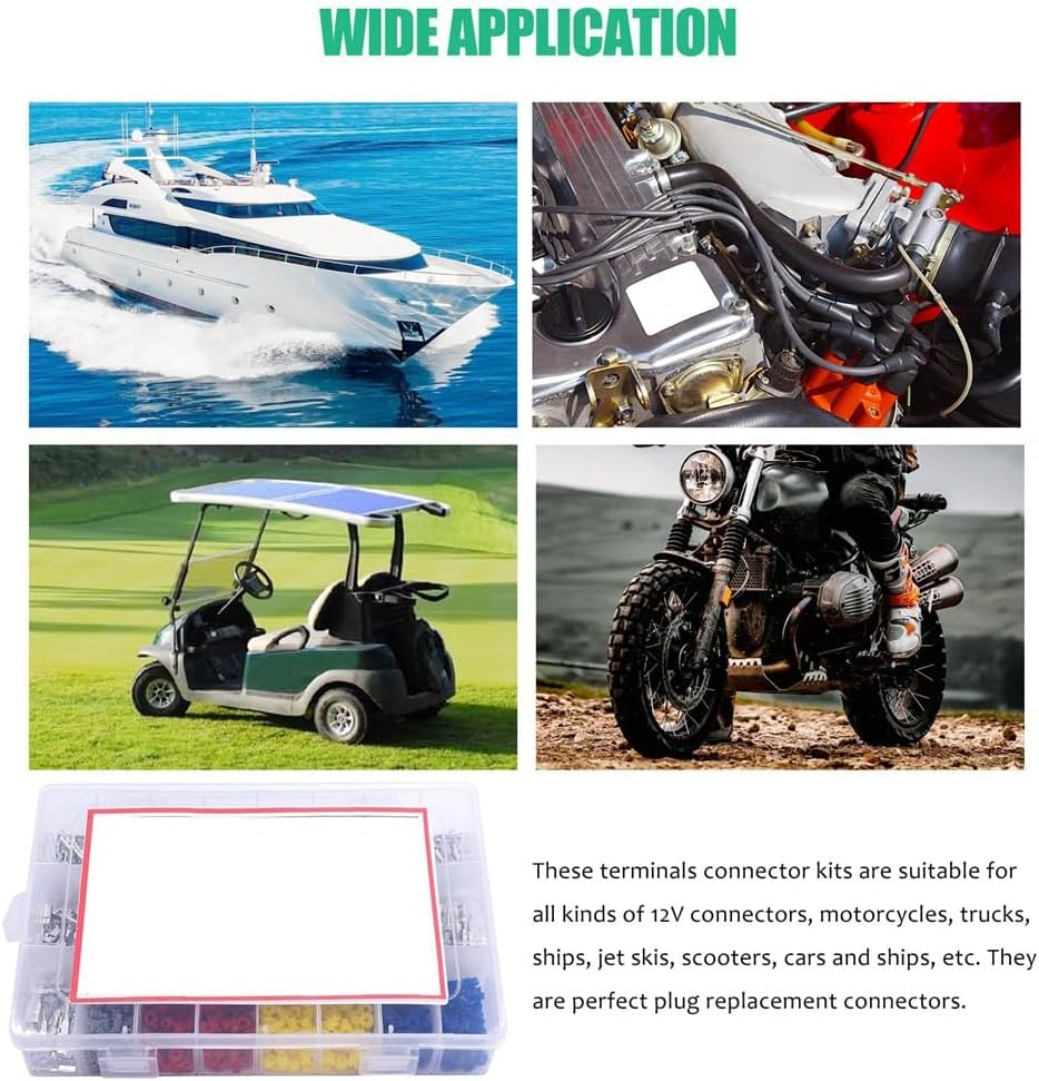 Veumoie 755Pcs Car Electrical Wire Terminal Pins Connector Kit 1/1.5/1.8/2.2/2.8/3.5Mm 21Type Connector Pins Terminal Auto image number 4