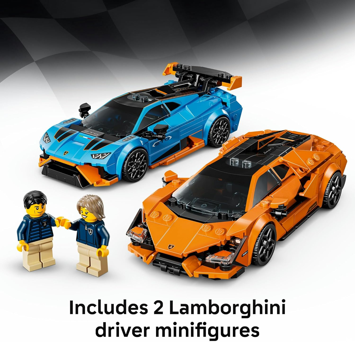 LEGO&reg; Speed Champions Lamborghini Revuelto & Hurac&aacute;n STO 77238 Toy Car Building Set and Model Kit, Vehicle Playset for Kids with 2 Driver Minifigures, Creative Toy for Boys and Girls image number 2