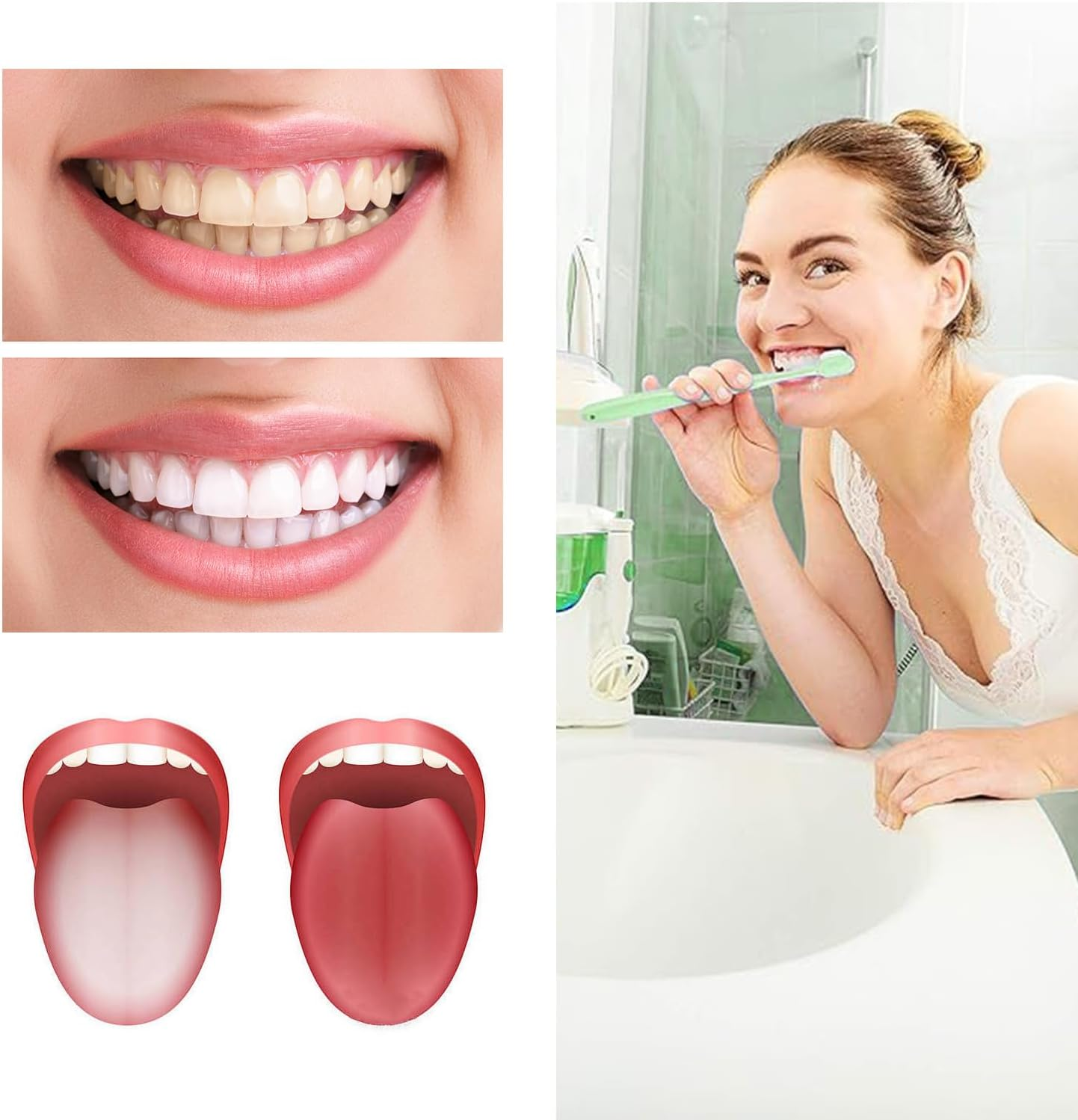 4 Pcs Ultra Soft Nano Toothbrush &ndash; Manual Toothbrush with over Ten Thousand Bristles for Sensitive Teeth & Gums, Gentle Oral Care for Adults & Kids (Pink, Green, Black, White) image number 5