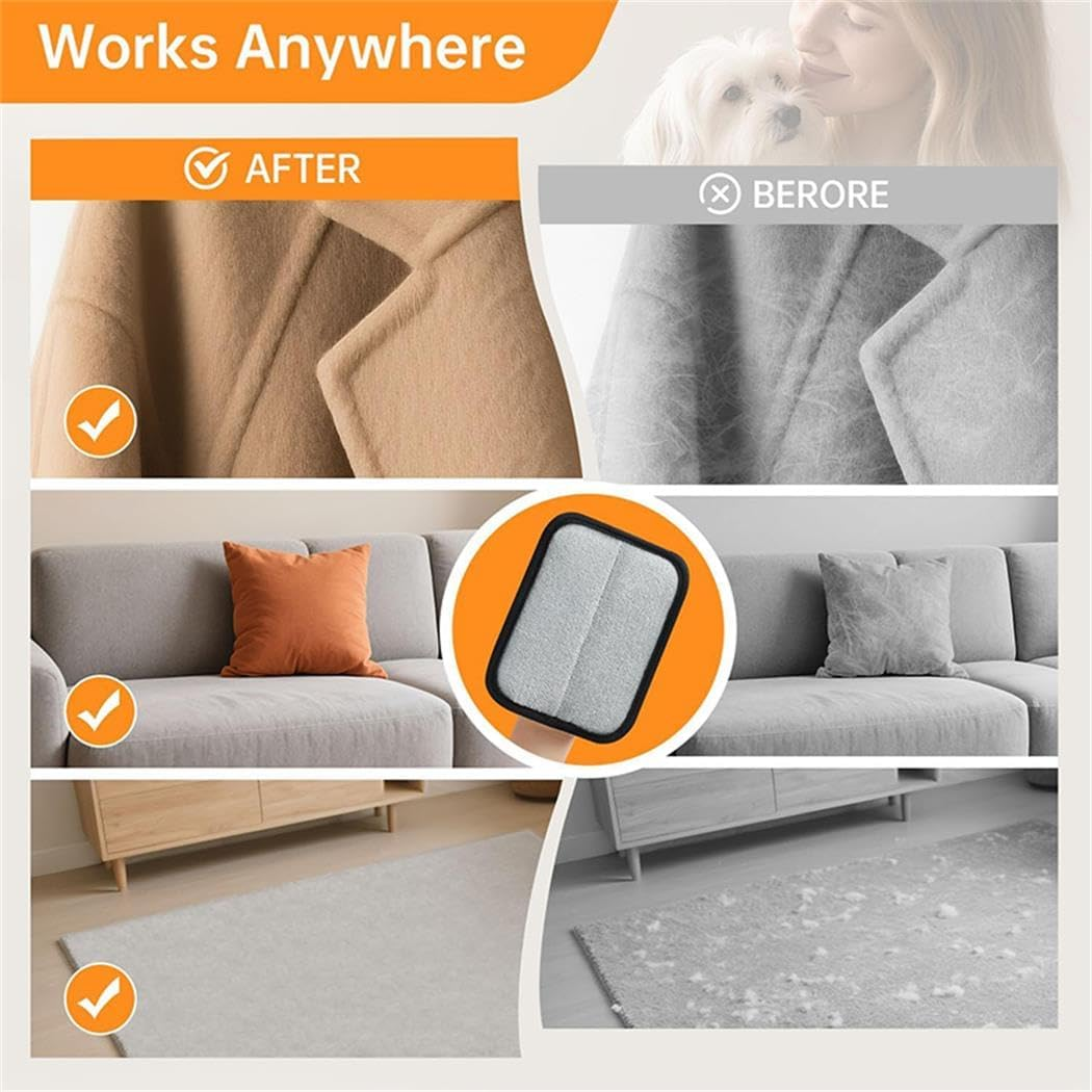 Pet Hair Remover Gloves, Upgraded Electrostatic Design - Reusable Fur Removal Tool for Cats & Dogs, Ideal for Couch, Furniture, Carpet, Curtain & Grooming - 1 Piece image number 3