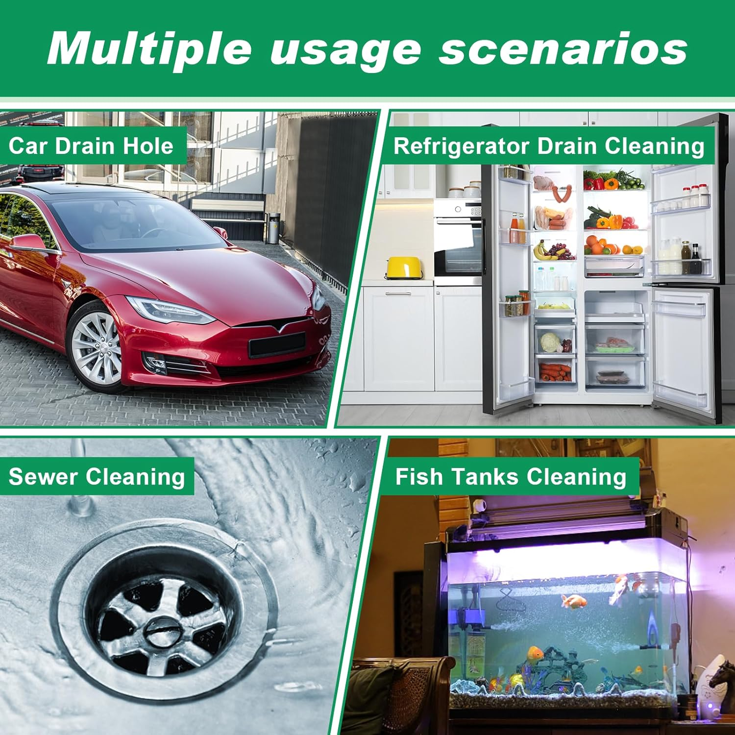 Draupnir Car Sunroof Cleaning Brush, 300 Cm Long Sunroof Drain Brush Flexible Drain Brush Tool Pipe Cleaner with 2 Pieces 20 Cm Cleaning Brush for Car Sunroof Wiper Drain Hole image number 3