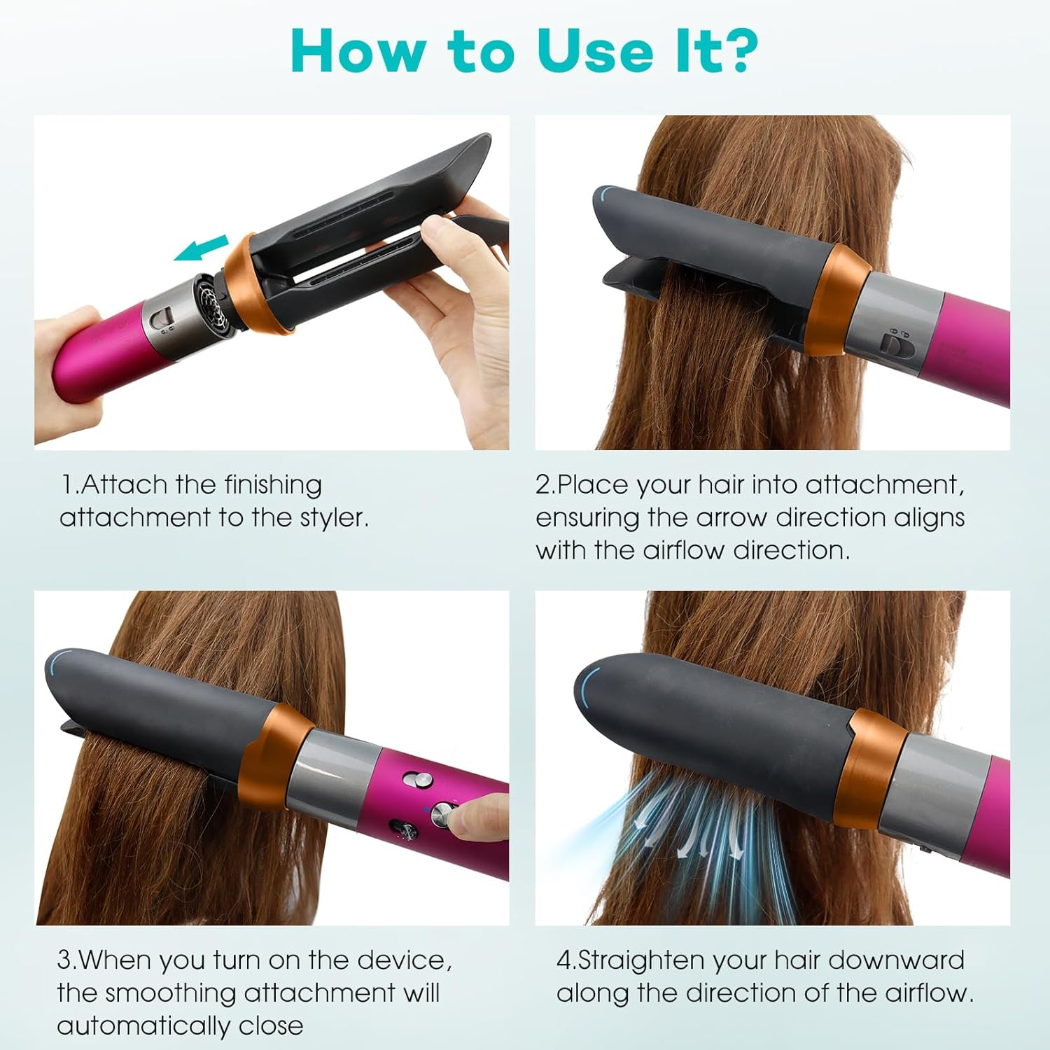 Dxyue Hair Styling Straighten Nozzles Attachment for Dyson Airwrap HS01 HS05 HS08 Styler, Curly Hair, Large Waves image number 4