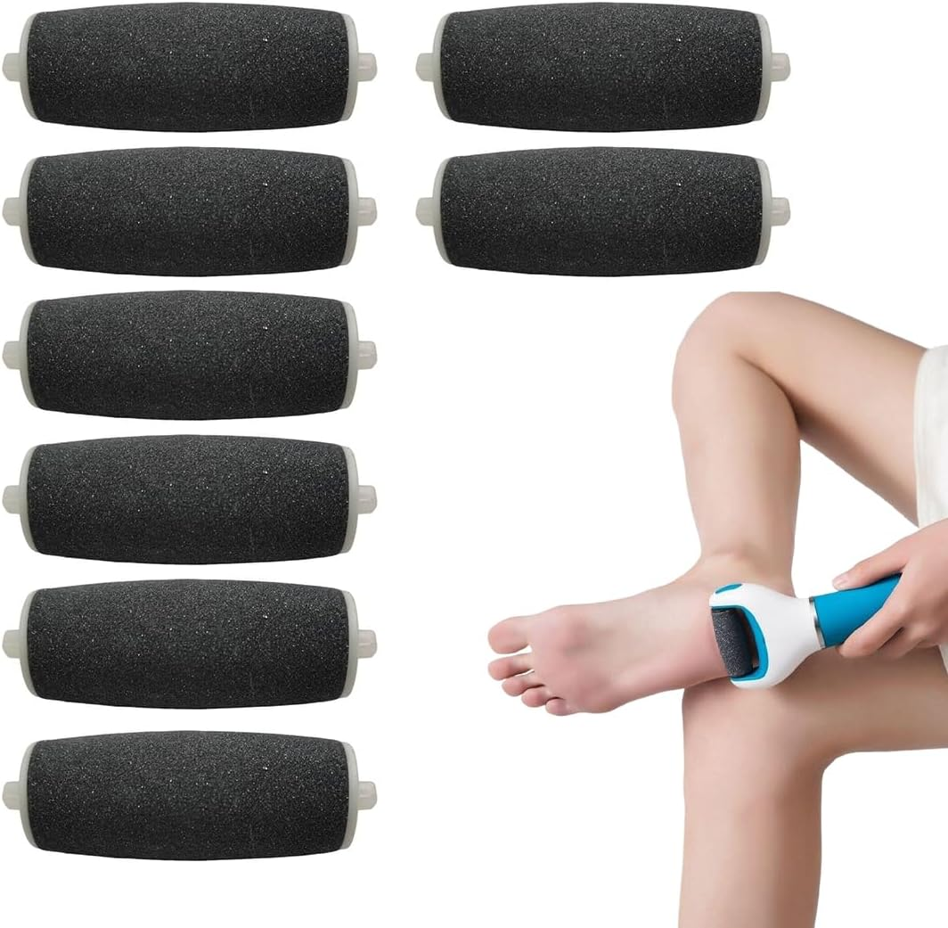 OUDQFCJ Pack of 8 Replacement Rollers, Extra Coarse Refills, Compatible with Scholl Velvet Smooth for Scholl Callus Remover, Pedicure, Foot Care Set for Removing Hard Skin image number 4