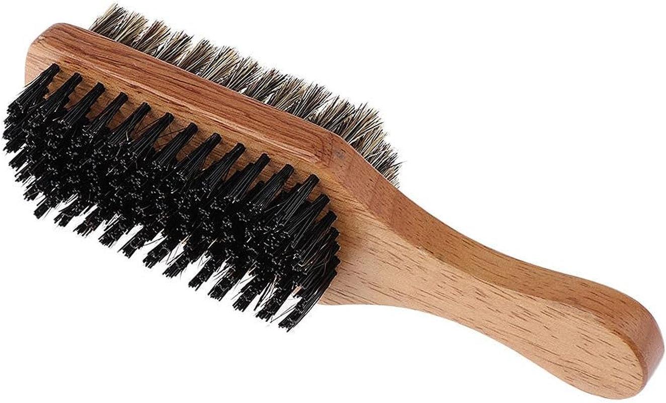 Blesiya Mens Boar Bristle Hair Brush - Natural Wooden Wave Brush for Male - Styling Beard Hairbrush for Fine,Thin,Short,Long,Thick,Curly,Wavy Hair and More - as Described, B image number 5