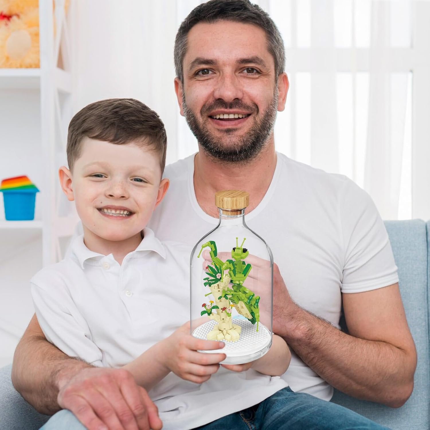 Cricket Insect Building Set with Plastic Bottles, Botanical Collection for Nature Lover, Creative Gifts for Woman Kids Age 8+ on Birthday Mother'S Day(384 Pcs) image number 2