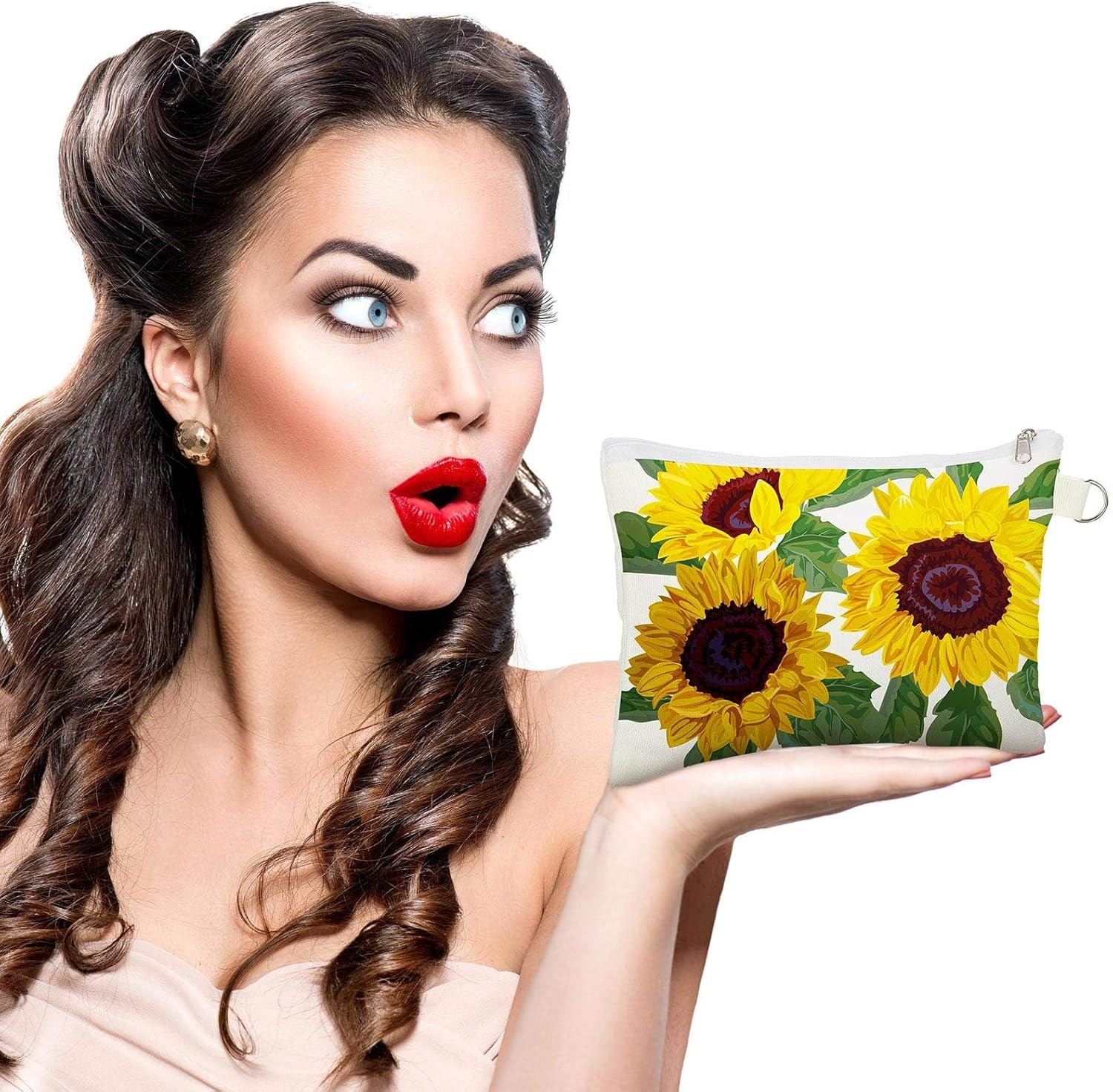 Sublimation Blanks Cosmetic Bags Multipurpose DIY Heat Transfer Makeup Bags Toiletry Pouch Iron on Transfer Zipper Canvas Pencil Bag for Multi-Functional School Travel DIY Craft (5 Pieces) image number 2