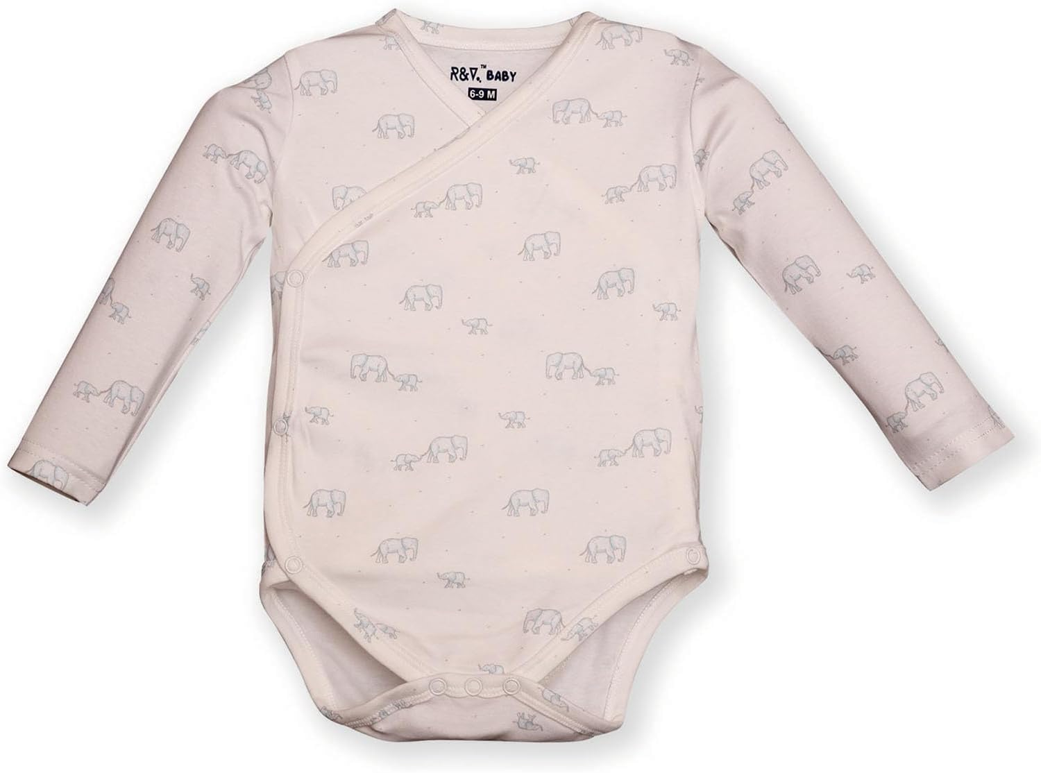 Baby 100% Cotton Long Sleeve Bodysuits, Pack of 5 image number 4
