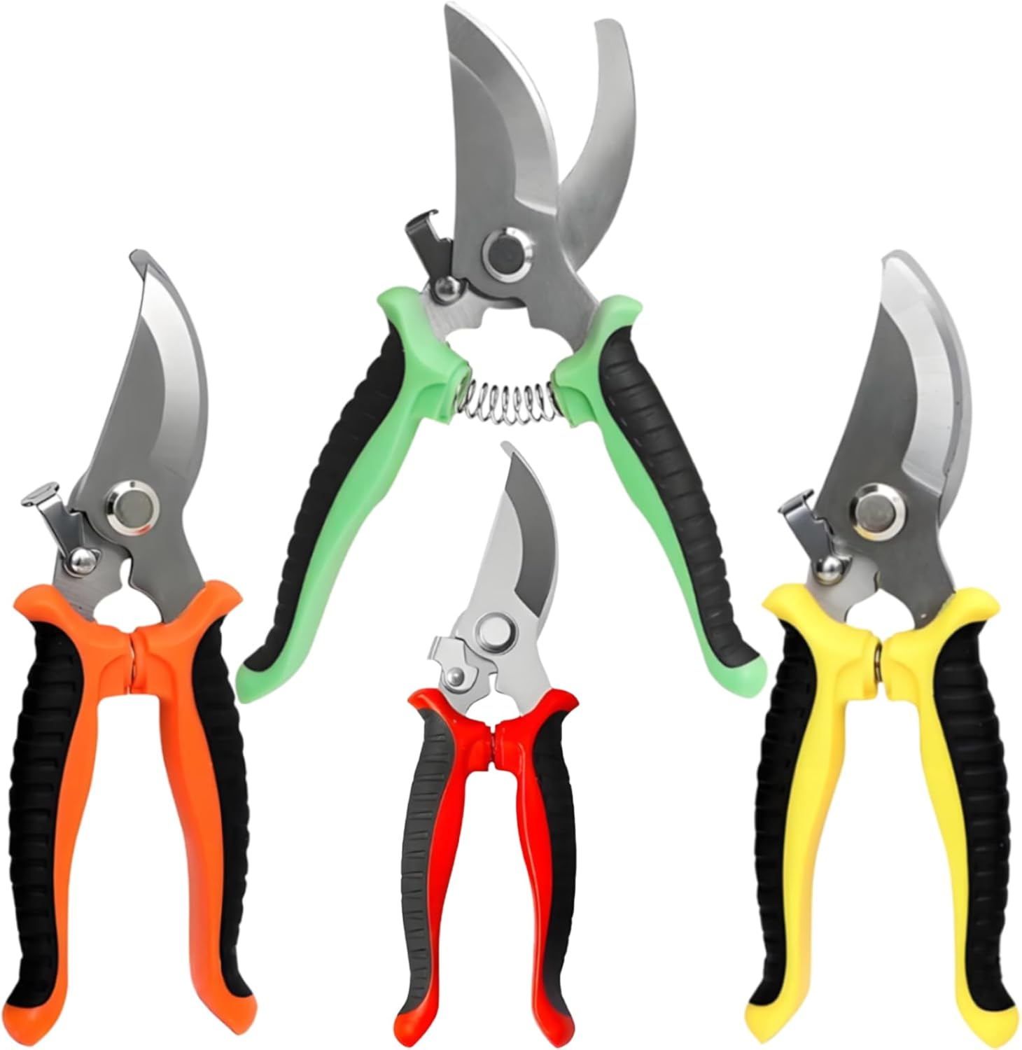 Generic 4 Pack Garden Pruning Shears, Stainless Steel Bypass Pruning Shears, Multicolor, 35Mm Cutting Width, Ideal for Gardening image number 1