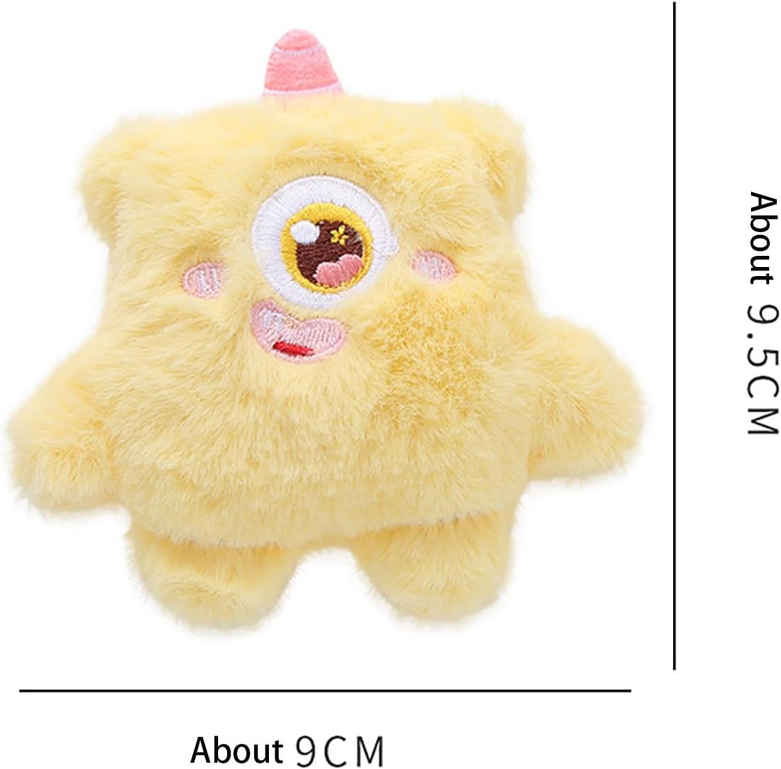 Cute Plush Toy with Catnip and Noisemaker Inside, Decorative Stuffed Animal for Home (Yellow) image number 1