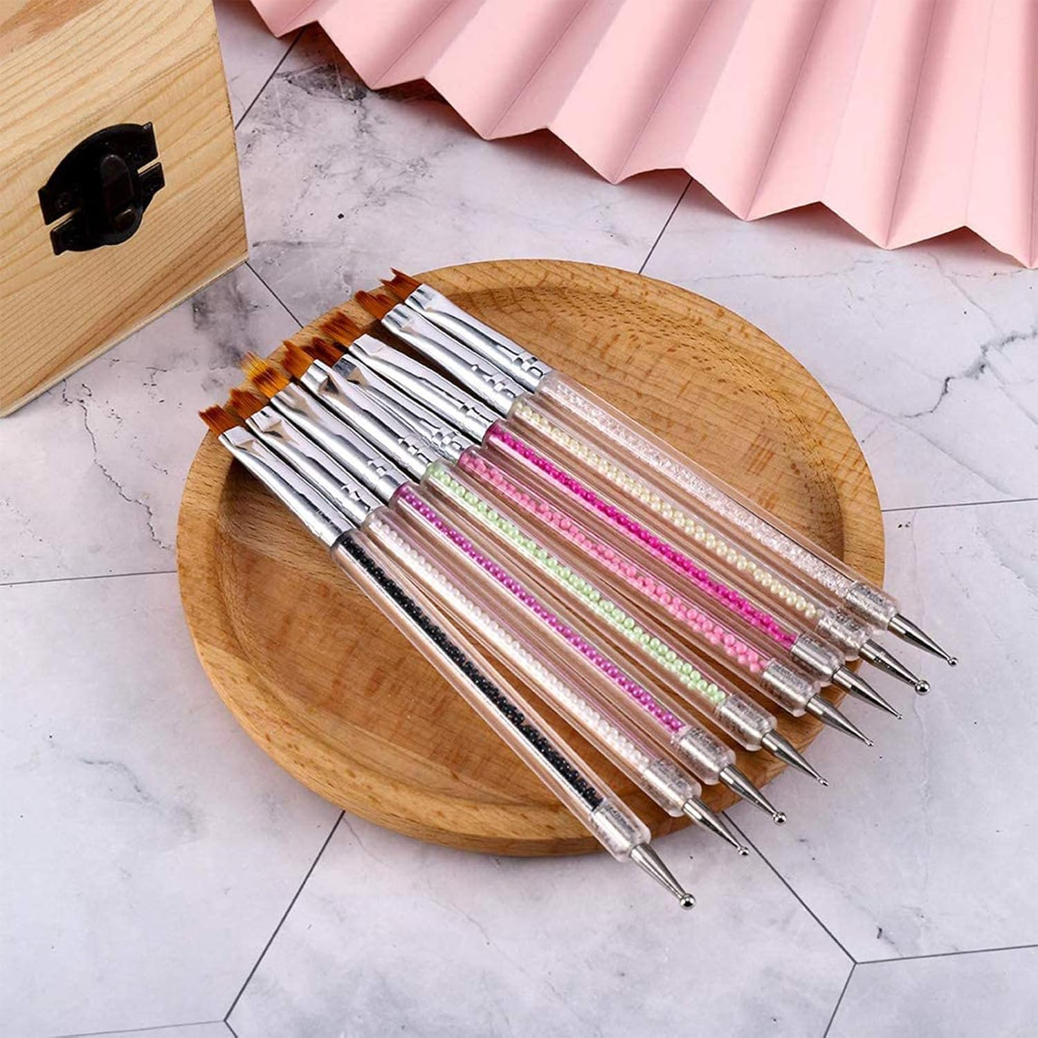 8Pack Nail Art Brushes Pen Nails Arts Tip Builder Liner Polish Pens Painting Design