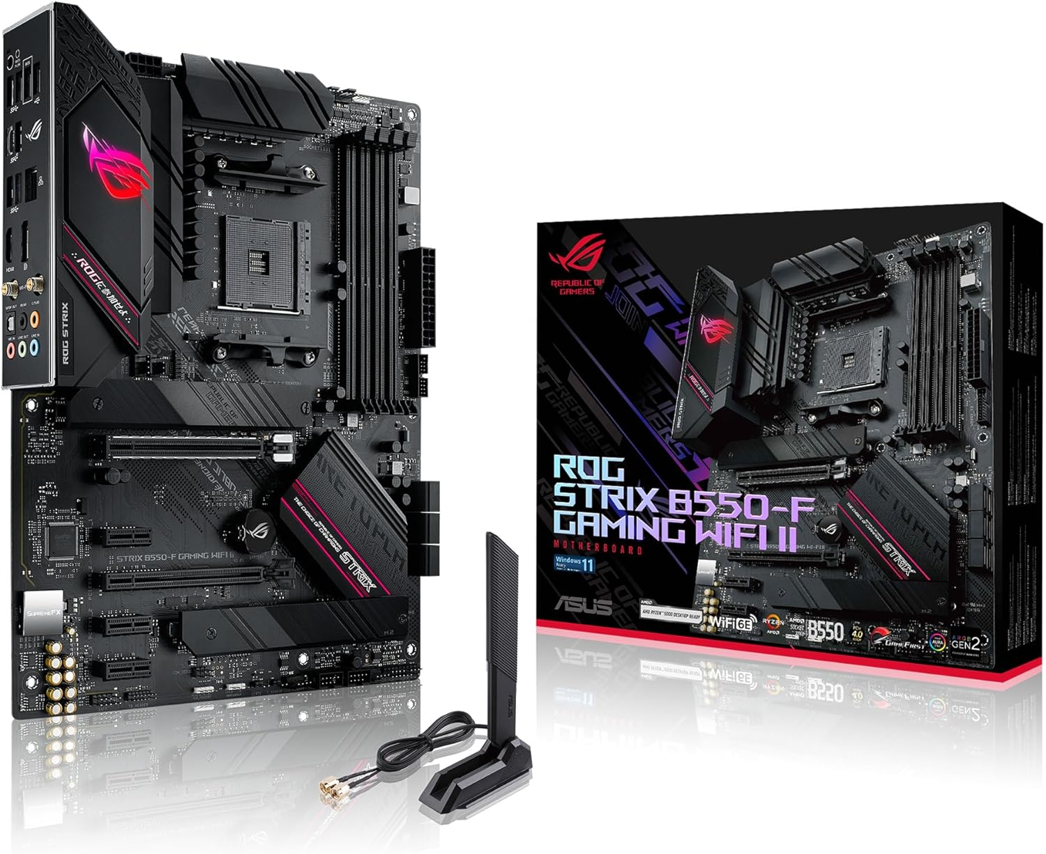 Asus ROG Strix B550-F Gaming Wifi II AMD AM4 (3Rd Gen Ryzen) ATX Motherboard (Pcie 4.0,Wifi 6E, 2.5Gb LAN, BIOS Flashback, HDMI 2.1, Addressable Gen 2 RGB Header and Aura Sync)