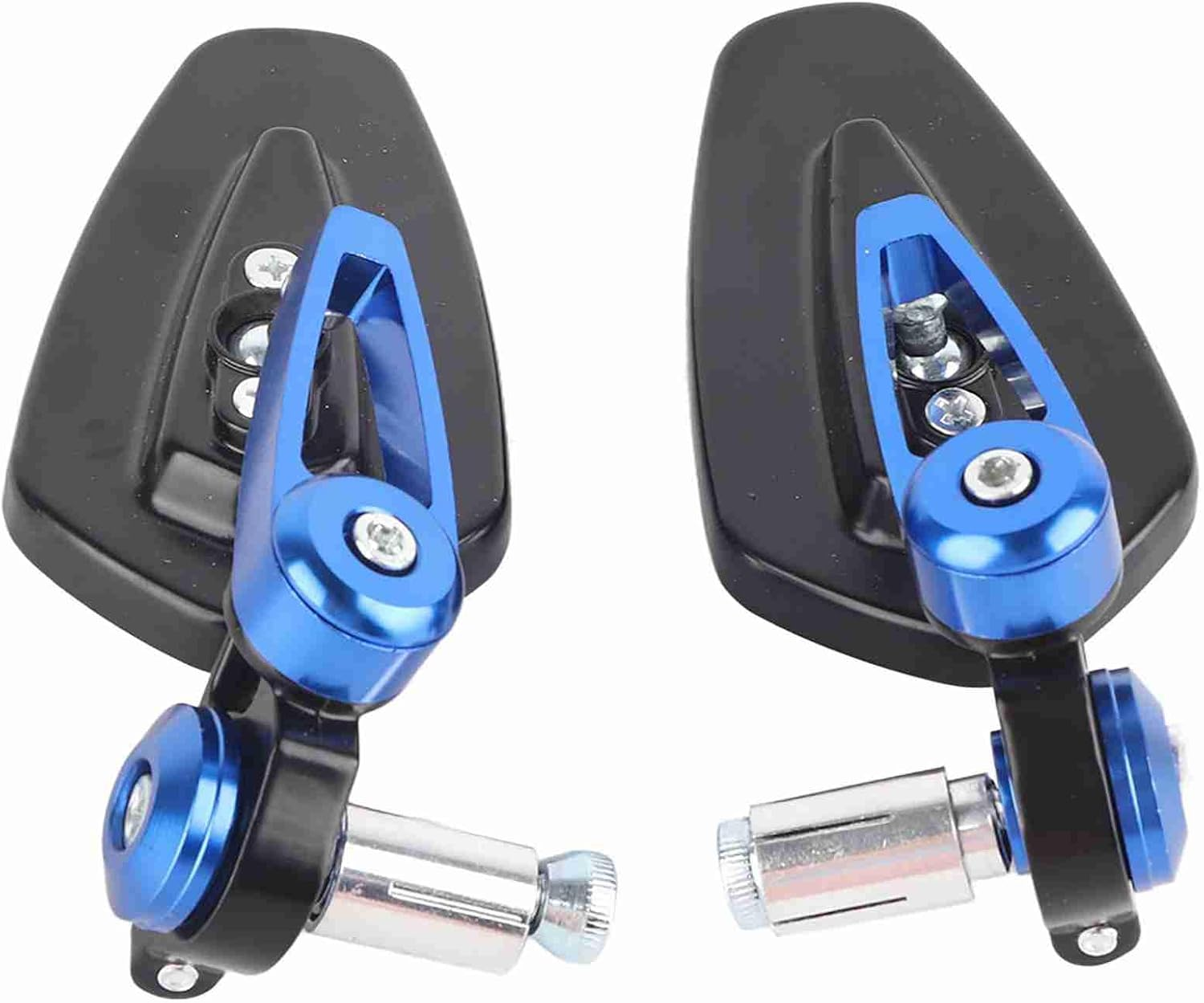 Universal Motorcycle Aluminum Alloy 7/8" 22Mm Bar End Mirrors with 360-Degree Adjustability and Clear Optic Glass in (Red)