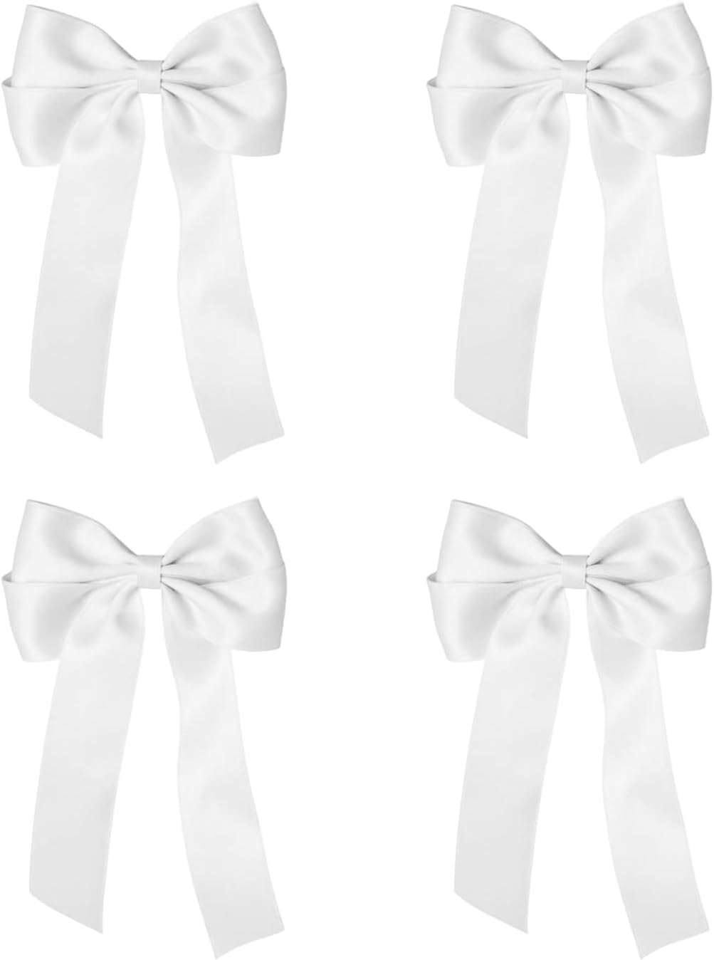 4 Hair Pins with Bow, All Same Streamer Hairpin, Personalised Fashion Hair Accessories, Suitable for Daily Use, Event Party Scenes image number 2