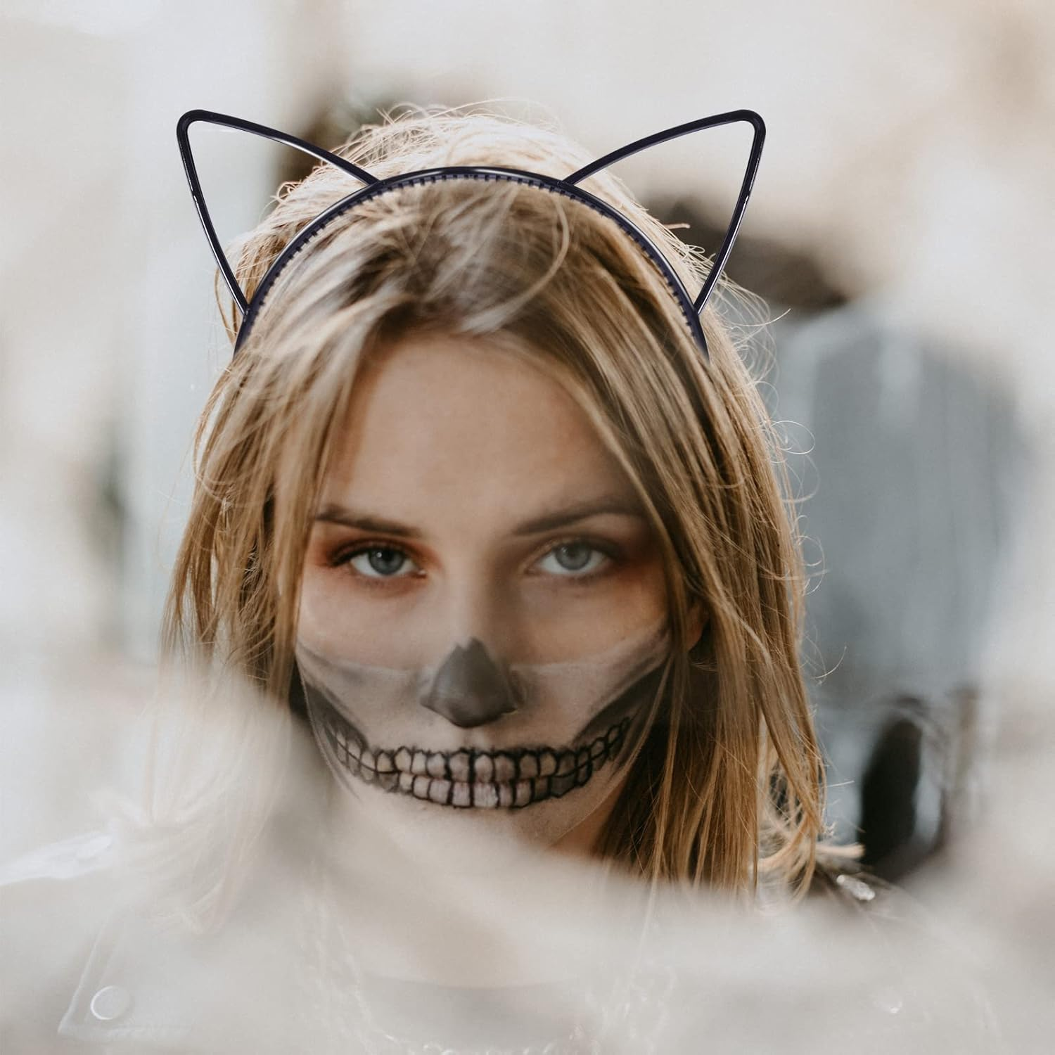 10 Pcs Girls Plastic Cat Ears Headband Simple Comfortable Headdress（10 Colors）