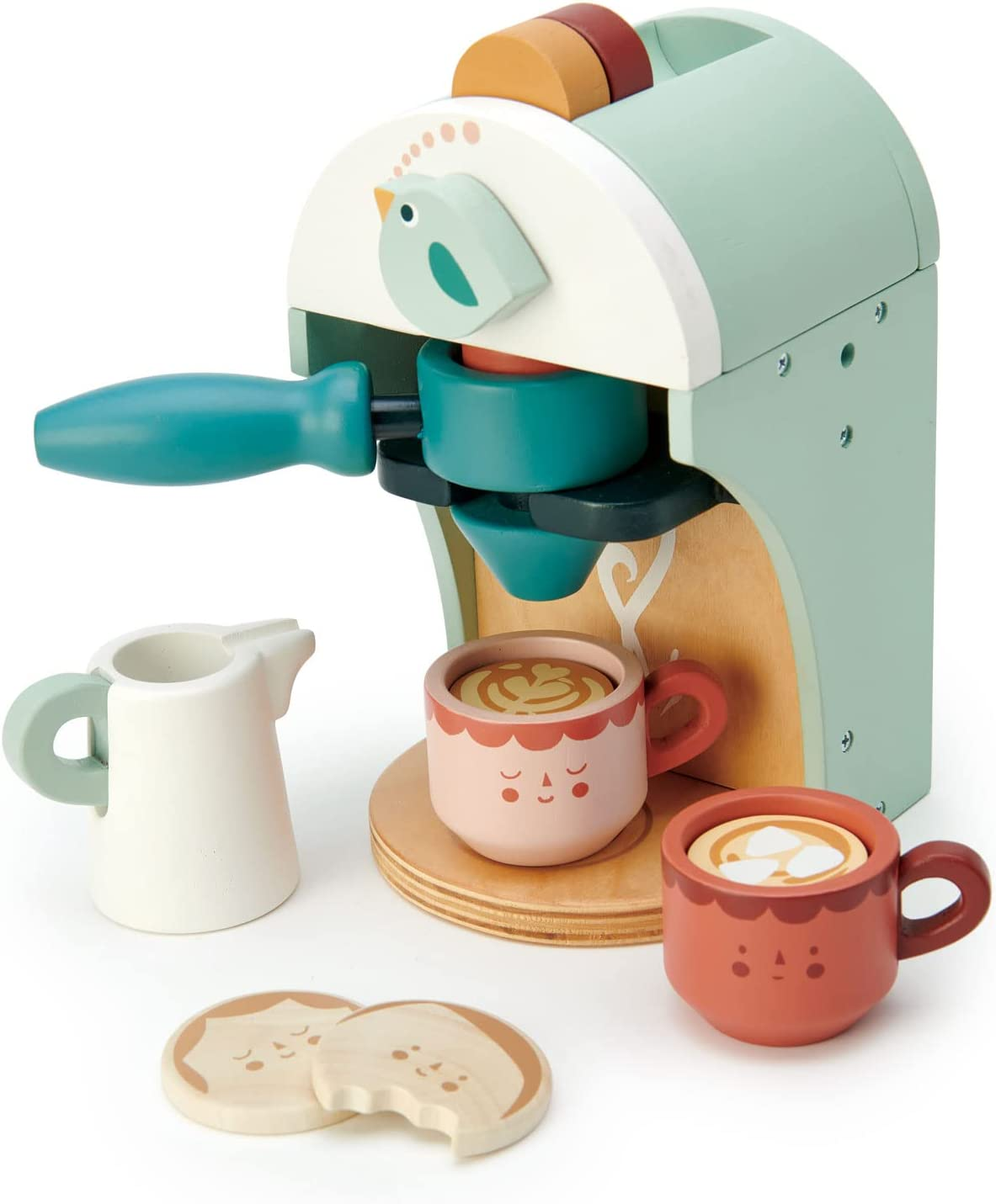 Tender Leaf Toys Babyccino Maker Wooden Coffee Machine Toy - Pretend Play and Roleplay for Children image number 5