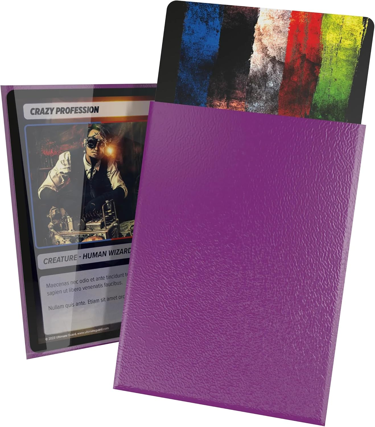 Ultimate Guard Cortex Sleeves, 66 Mm X 91 Mm Size, Purple (Pack of 100) - Pink image number 5