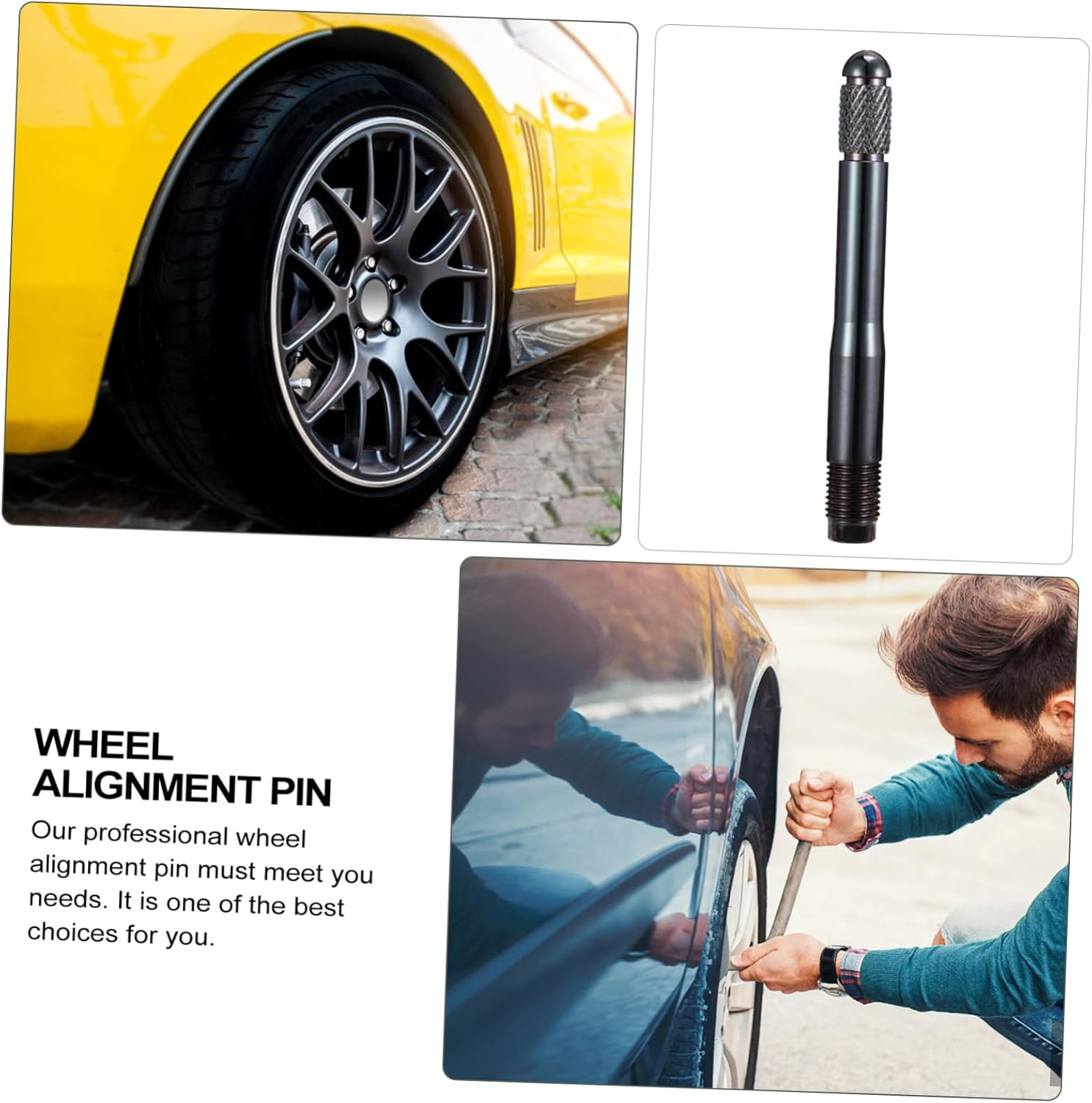 GARVALON Automotive Guide Pin Bolt Wheel Alignment Tool Stainless Steel Rim Pin image number 5