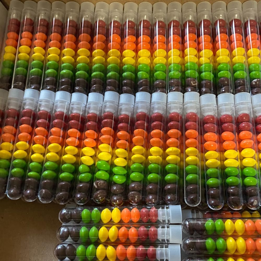 EOMECUIGAO 5Ml Clear Plastic Test Tubes 50Pcs with Push-Cap, 12 X 84Mm image number 5