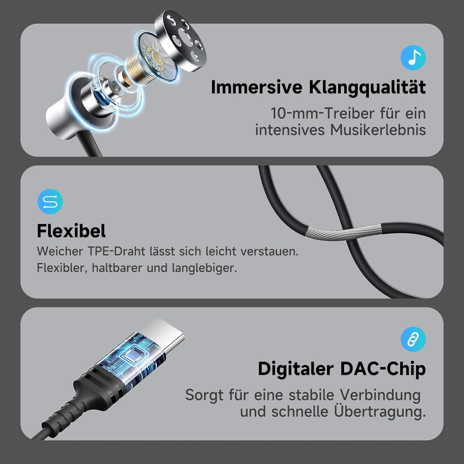 Suohong USB C B02 Wired Headphones image number 2