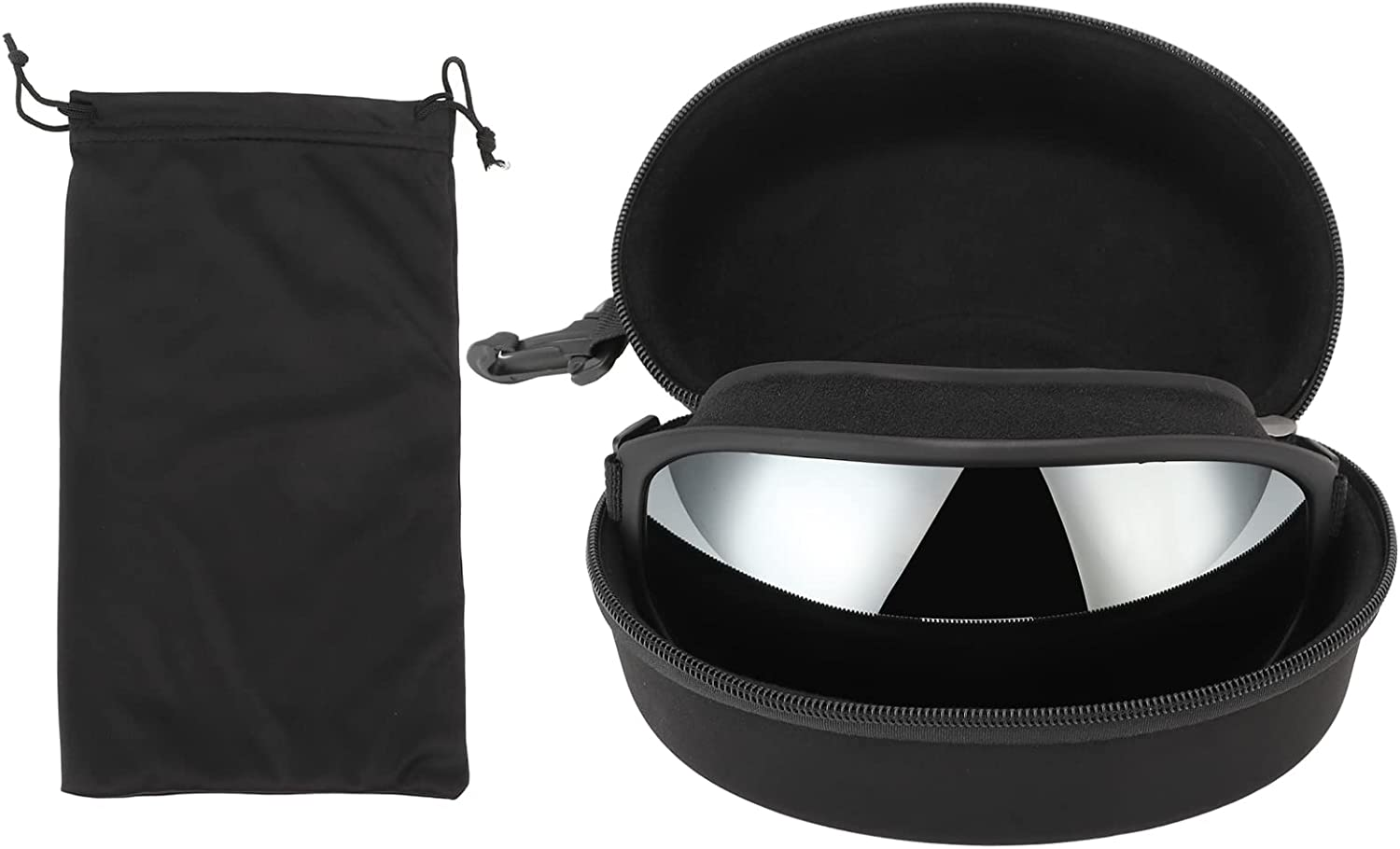 UV Sunglasses Small Funny Pet Dogs Goggles Wind Dust Fog Protection Eye Wear Protection Windproof anti Fog Sunglasses with Adjustable Strap for Medium Large Breed Dog Mixed Color - Black Frame Blue Lens image number 4