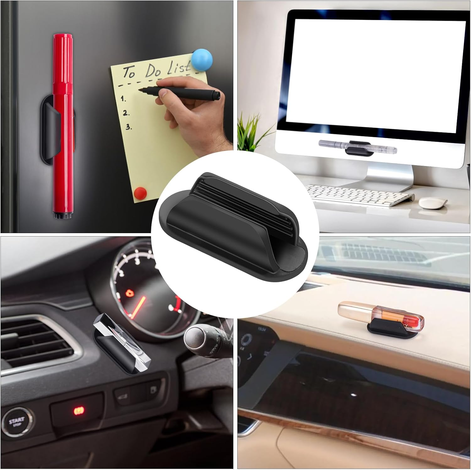 Vodolo Car Lip Balm Holder No Melt,2Pcs Car Lip Balm Holder,Car Accessories for Women Interior,Suitable for Most Vehicles image number 2