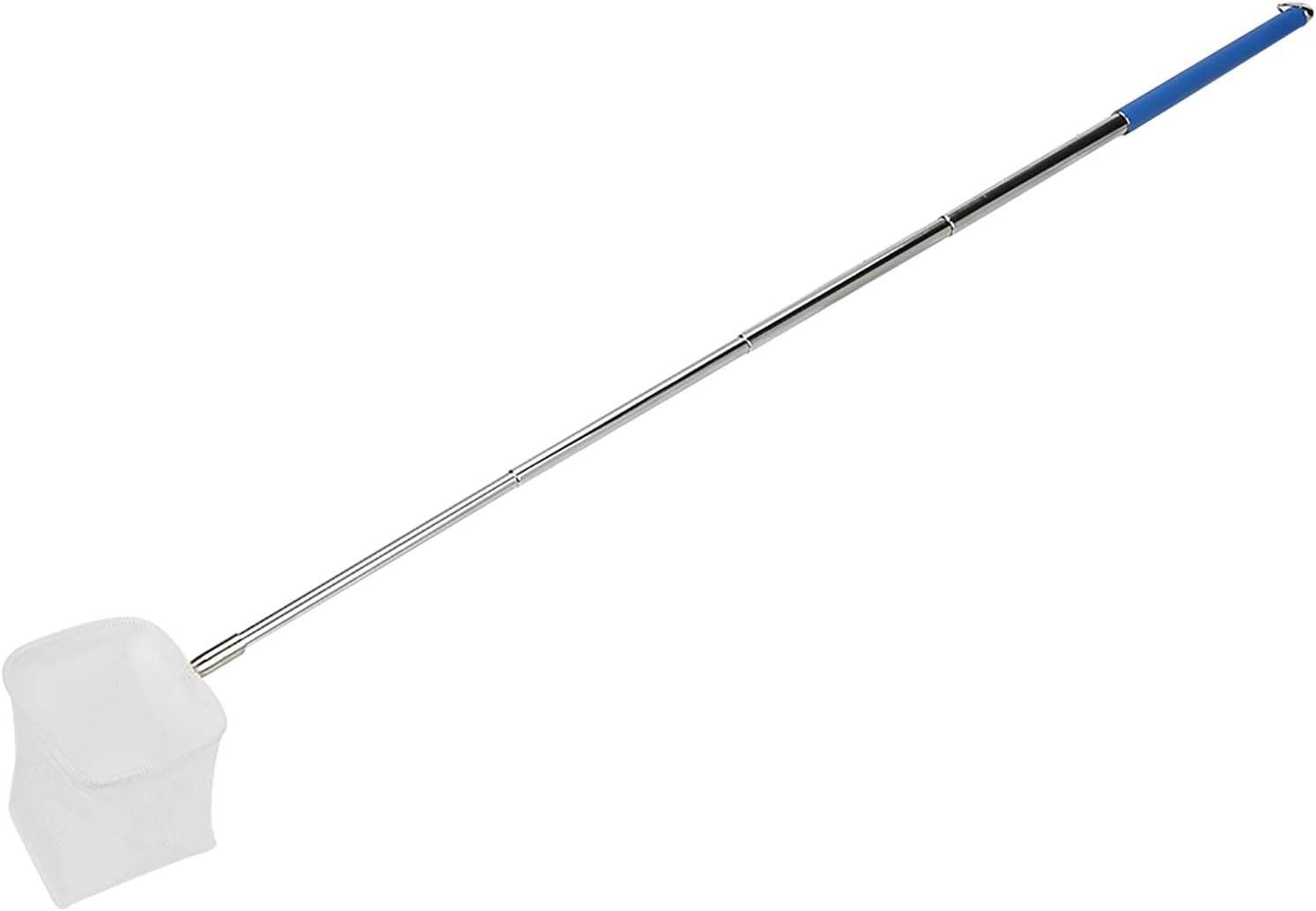 Adjustable Mini Fishing, Net Pole for Aquarium Tank Fish Accessories Shrimp 20 57.5Cm Expandable Blue Square round Net Black (Round Net) (Square Net) (Round Net) (Square Net) image number 4