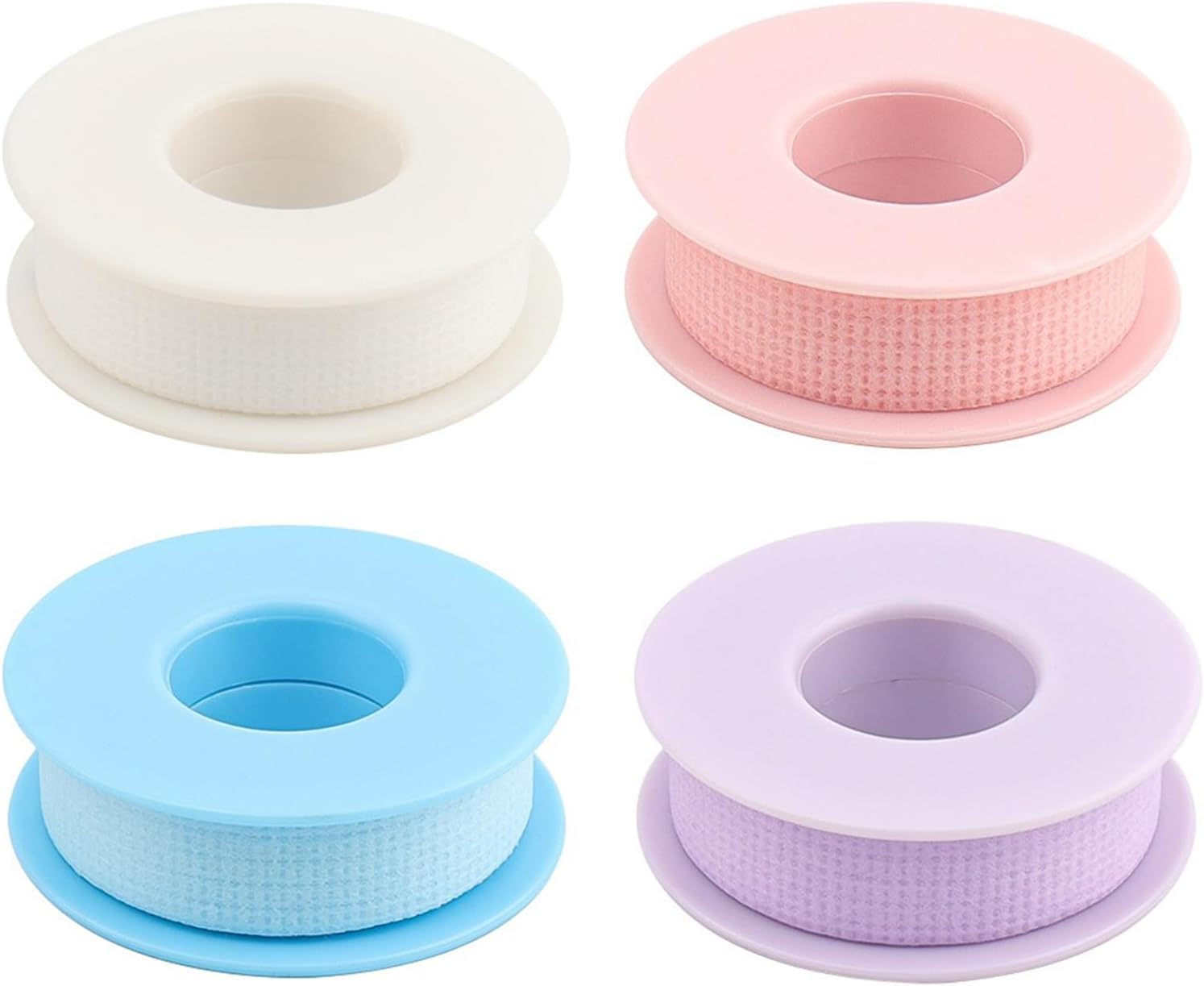 Lash Tape for Eyelash Extensions Eyelash Tape Silicone Gel, Breathable Mixcolor Lash Tape for Sensitive Skin with Pain-Free Removal, 4 Rolls (0.5In X 4Yd), Ideal for Pro Lash Beauty Kits image number 1