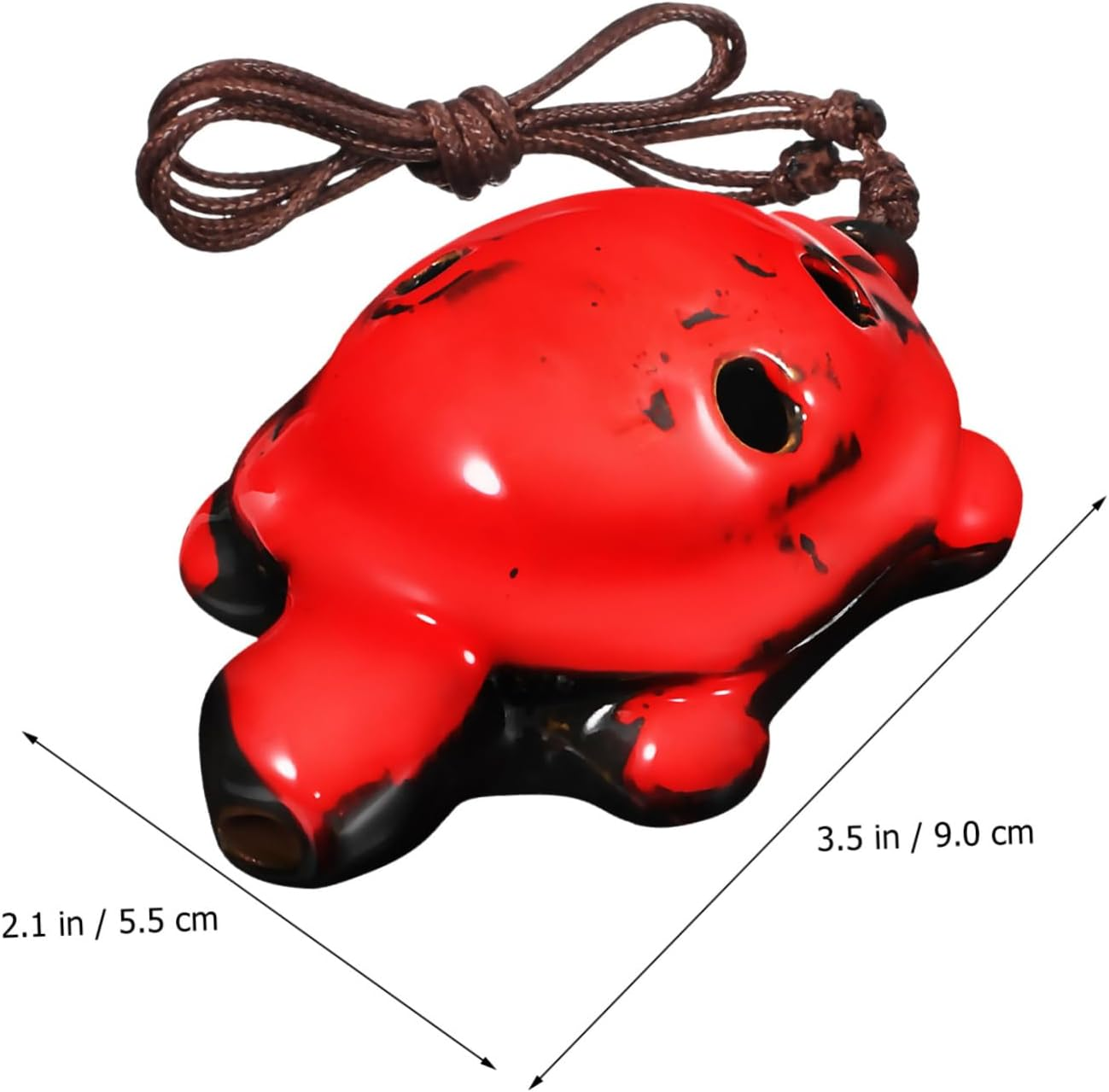 JOINPAYA 2Pcs Turtle 6 Hole Ocarina Mini Musical Instrument Wind Instruments Ocarina Bat Sound Frog Ocarina Necklace Guiro Turtle Pendant Ocarina Skincare Unique Didgeridoo White Porcelain image number 4