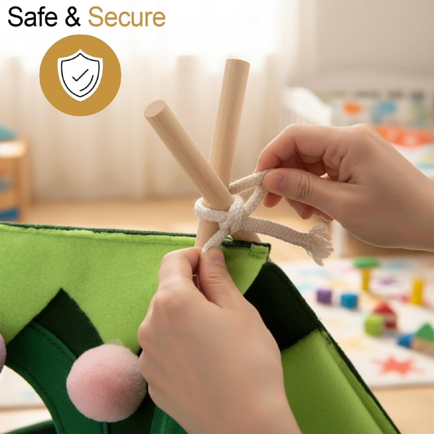 Guinea Pig Hideout Hamster Tent Set, Washable Hideaway Beds Hamster House Hut Nest for Small Pet Animal, Simple Installation, No Metal Fences, Suitable for Rabbits, Ferrets, and Chinchillas (Green) image number 5