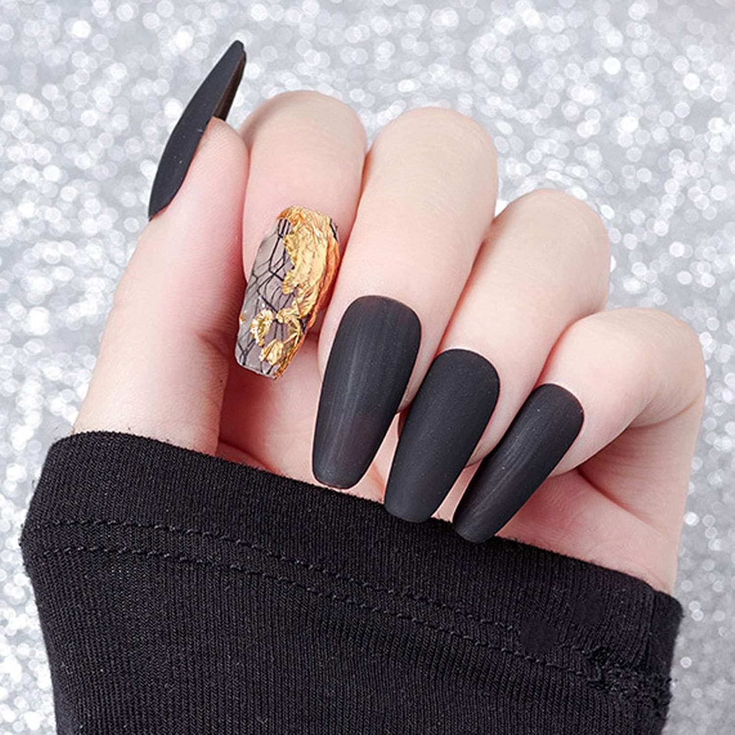 2021 Latest Nail Art Sheets-Free Engraving Ultra-Thin No Marks Matte Half Paste Fully Paste Nail Extension Boxed Square (504 Pieces) Suitable for Nail Salon or DIY Nail Art image number 1