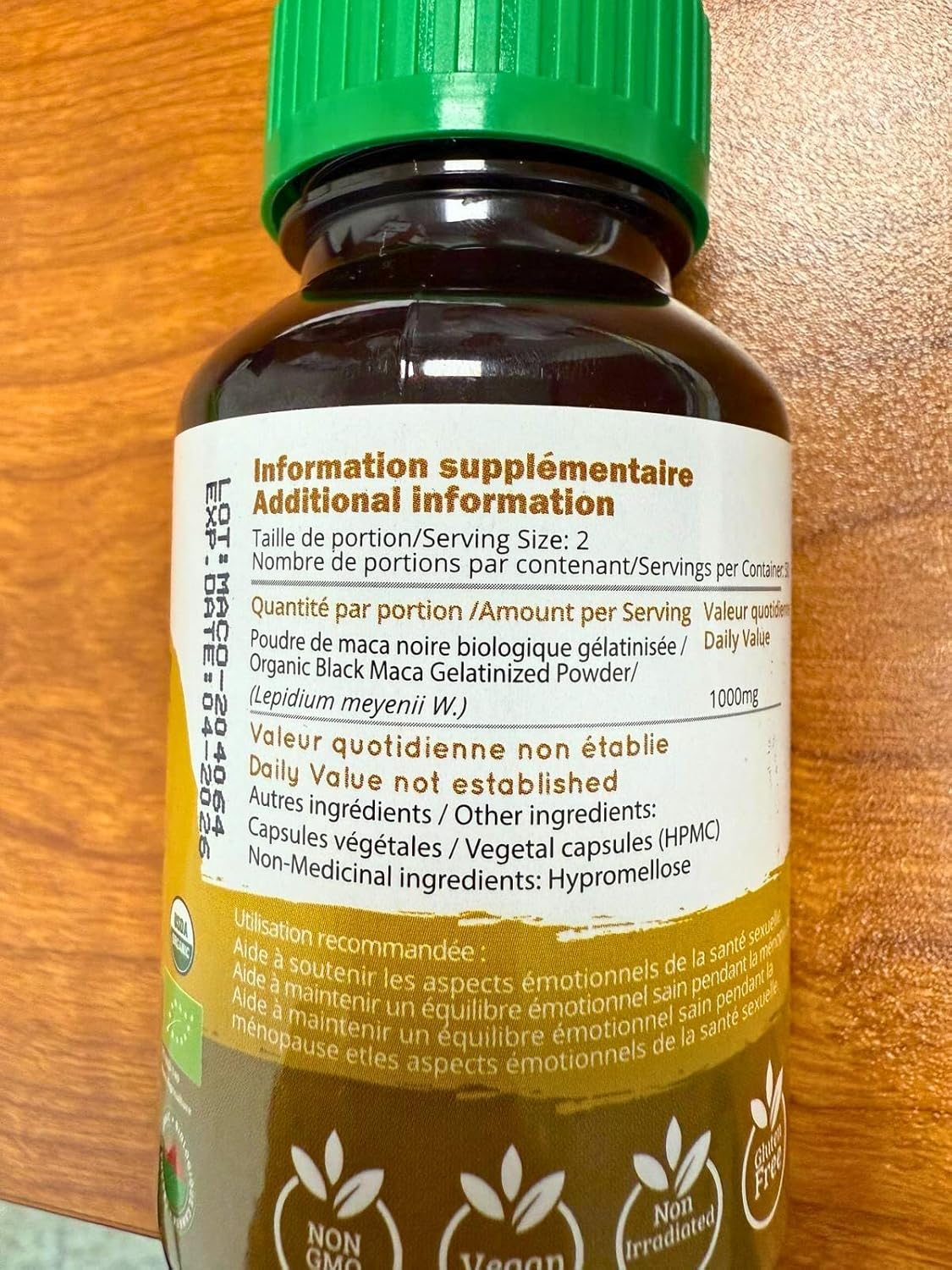 Black Maca Root Capsules Organic for Men | 1500Mg per Serving | 100 Vegan Capsules | Peruvian Supplement for Energy, Stamina & Vitality | Non-Gmo, Gluten Free, Gelatinized | Amazon Andes image number 4