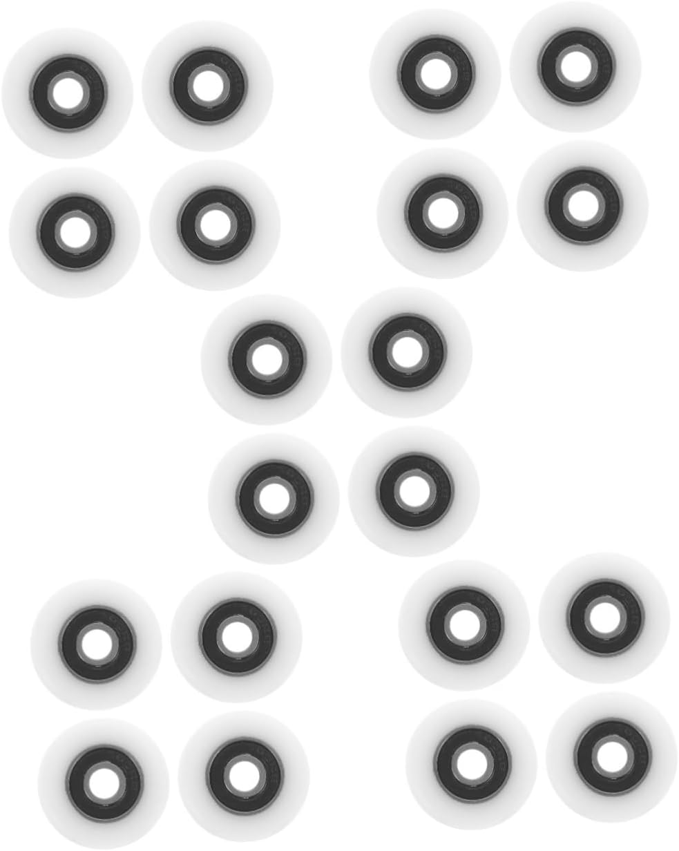 DOITOOL 16Pcs Bathroom Door Rollers for Glass Sliding Door Replacement Shower Runner Pulleys Small Sliding Wheels for Shower