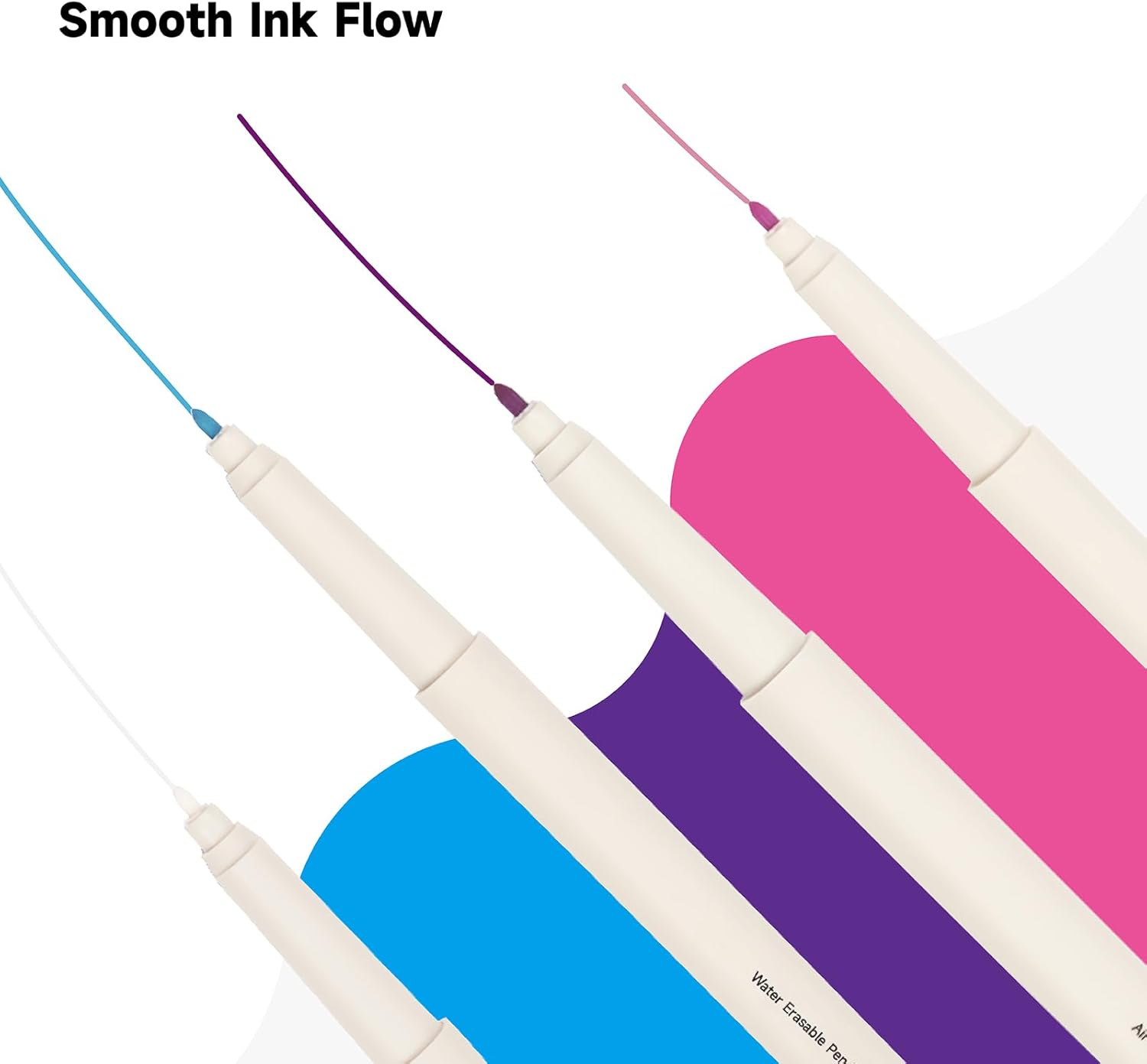 KEARING White Water Erasable Marking Pen for Fabric, Disappearing Ink Marker, Fabric Embroidery Pen, Water Soluble Tool for DIY Crafts, Embroidery Erasable Pen, Fabric Marker image number 3