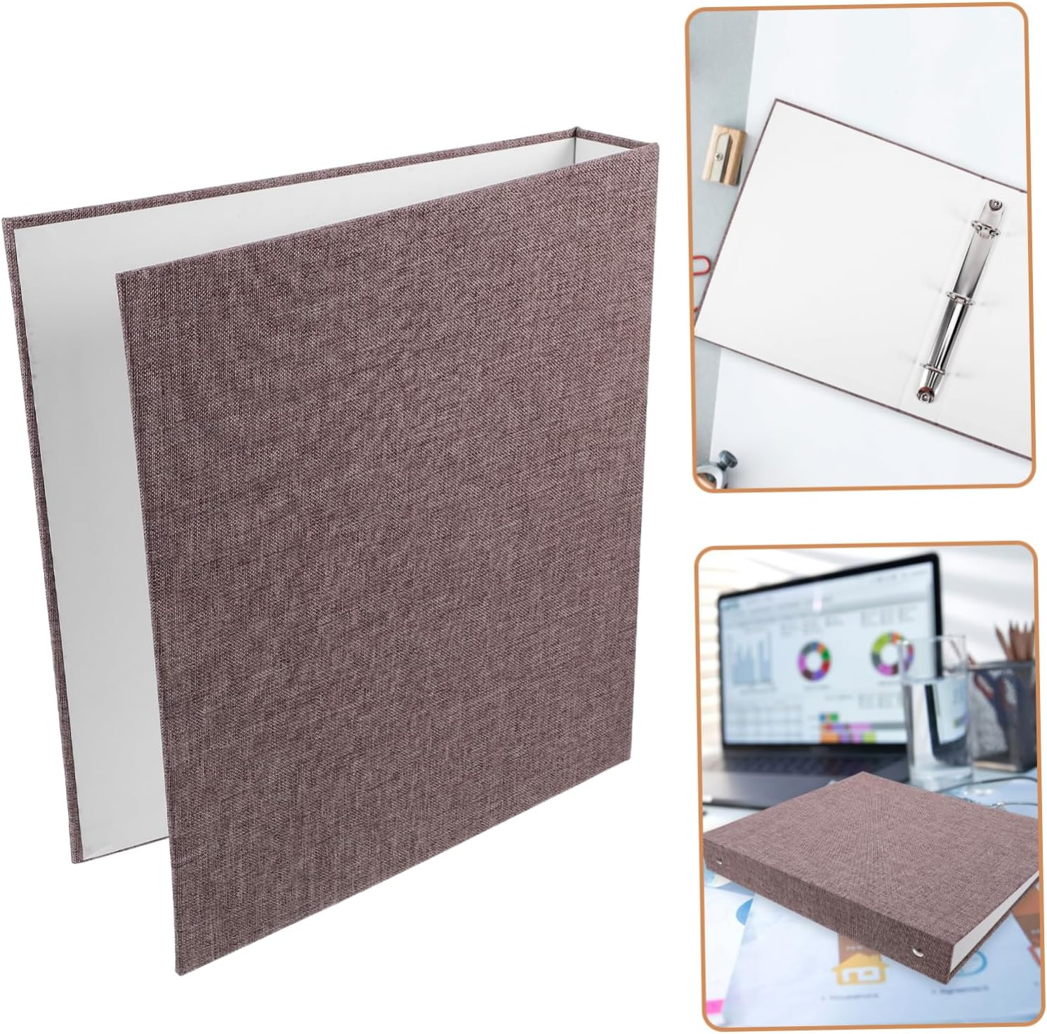 SHINEOFI Mini 3-Ring Binder A5 Binder Cover Notebook Shell Fabric Material for Students Teachers image number 3