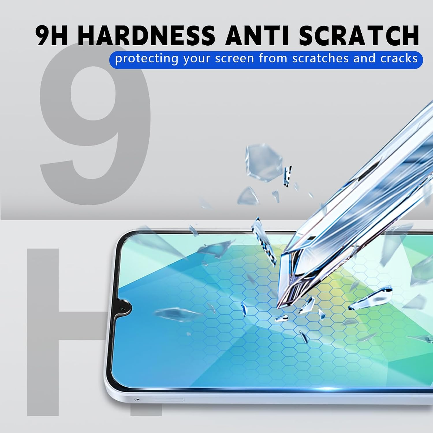 3 Pack Compatible for Samsung Galaxy A56 5G Tempered Glass Screen Protector,9H Hardness,High Definition Anti-Scratch Bubble Free image number 4
