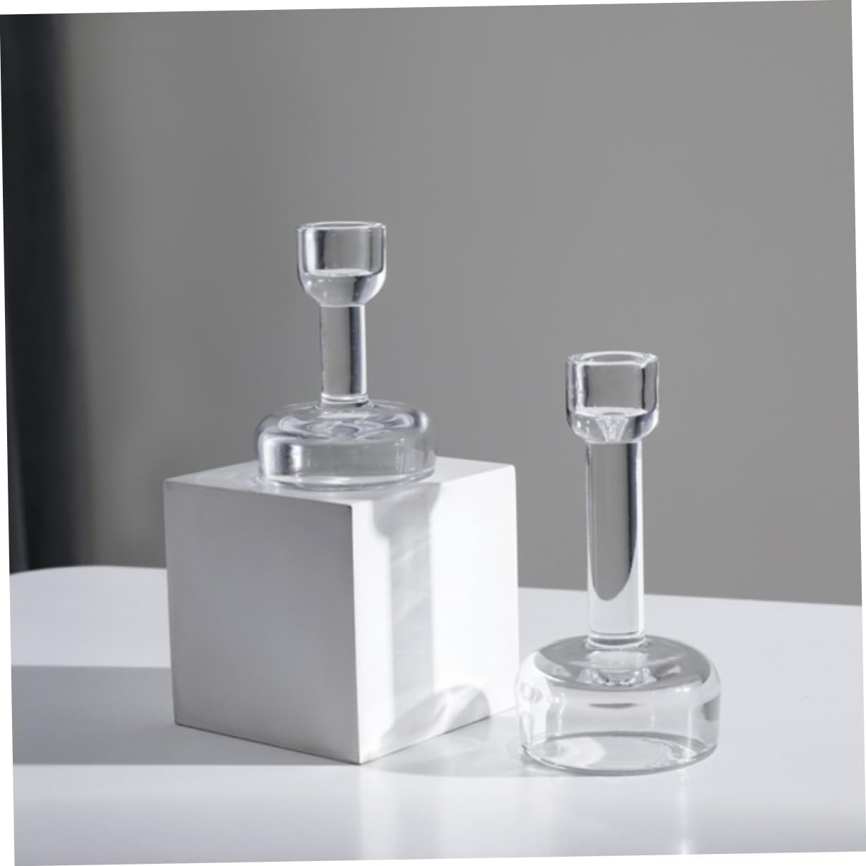 BIUDECO 2Pcs Vintage Candle Holders Elegant Tealight Holders for Weddings and Home Decor Romantic Centerpieces for Dinner Parties Candle Containers image number 2