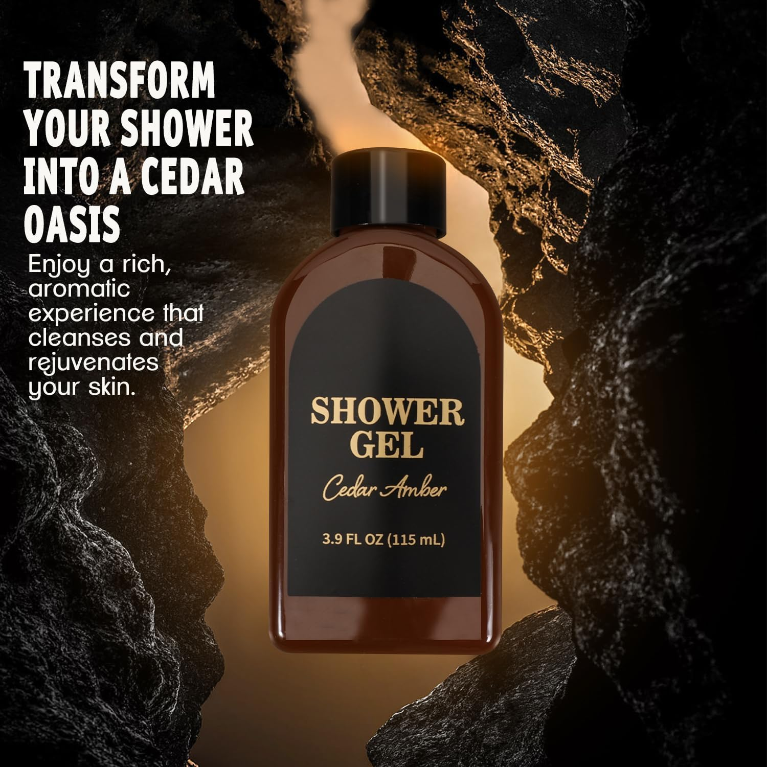 Gift Baskets for Men, Bath and Body Spa Gift Baskets Set for Men, Body & Earth Cedar Scented Mens Bath Set