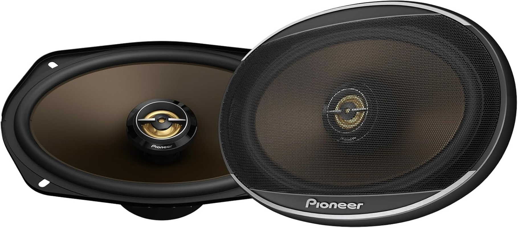 PIONEER A-Series MAX TS-A693FH, 2-Way Coaxial Car Audio Speakers, Full Range, Clear Sound Quality, Easy Installation and Enhanced Bass Response, Full Gold Colored 6&rdquo; X 9&rdquo; Oval Speakers image number 1